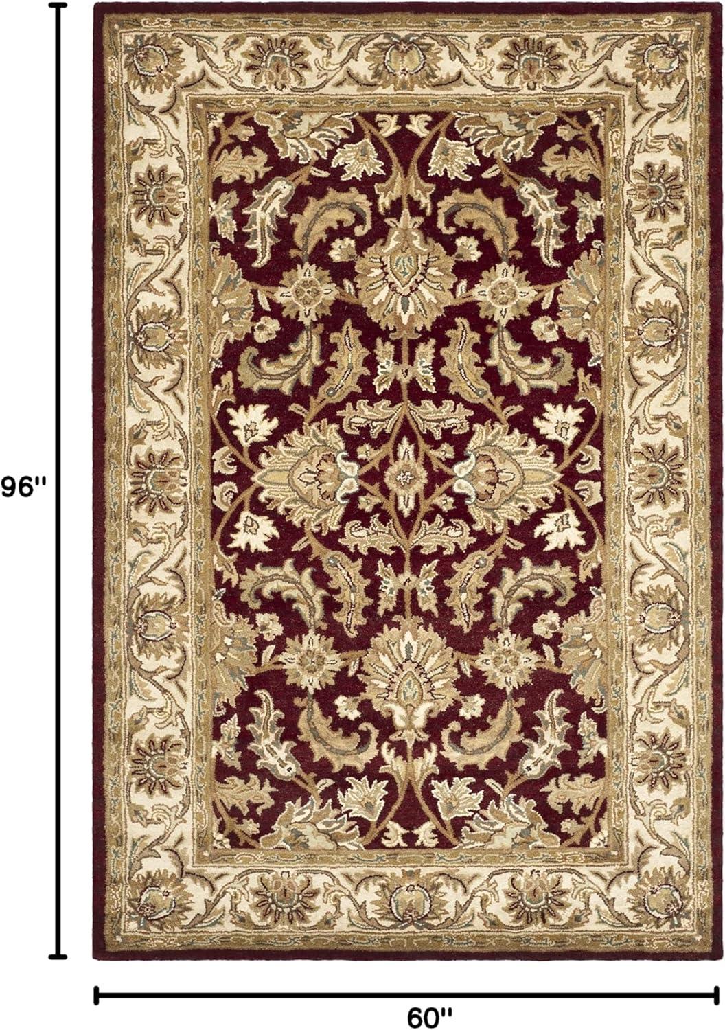 Heritage HG628 Hand Tufted Area Rug - Red/Ivory - 5'x8' - Safavieh.