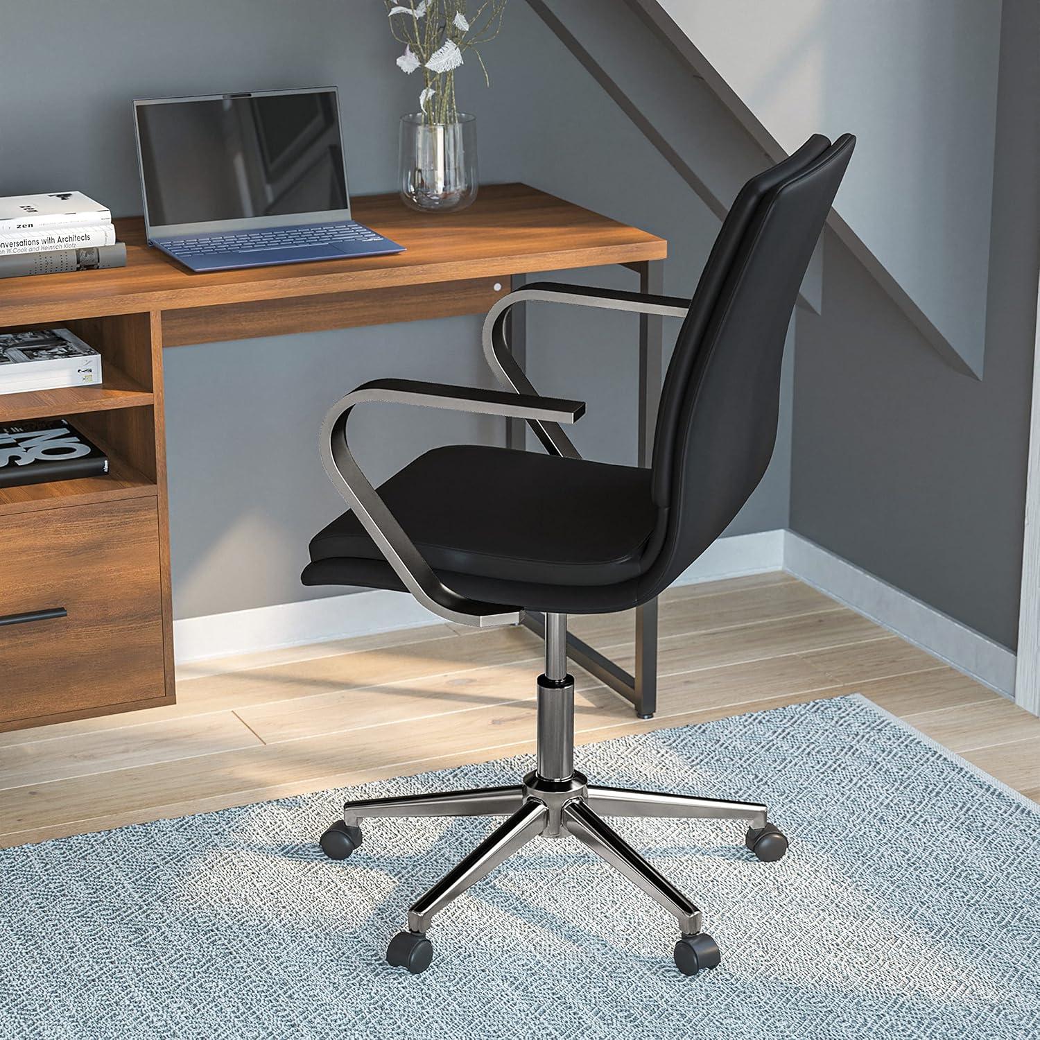 Flash Furniture Mid-Back Designer Upholstered Swivel Executive Office Chair with Armrests