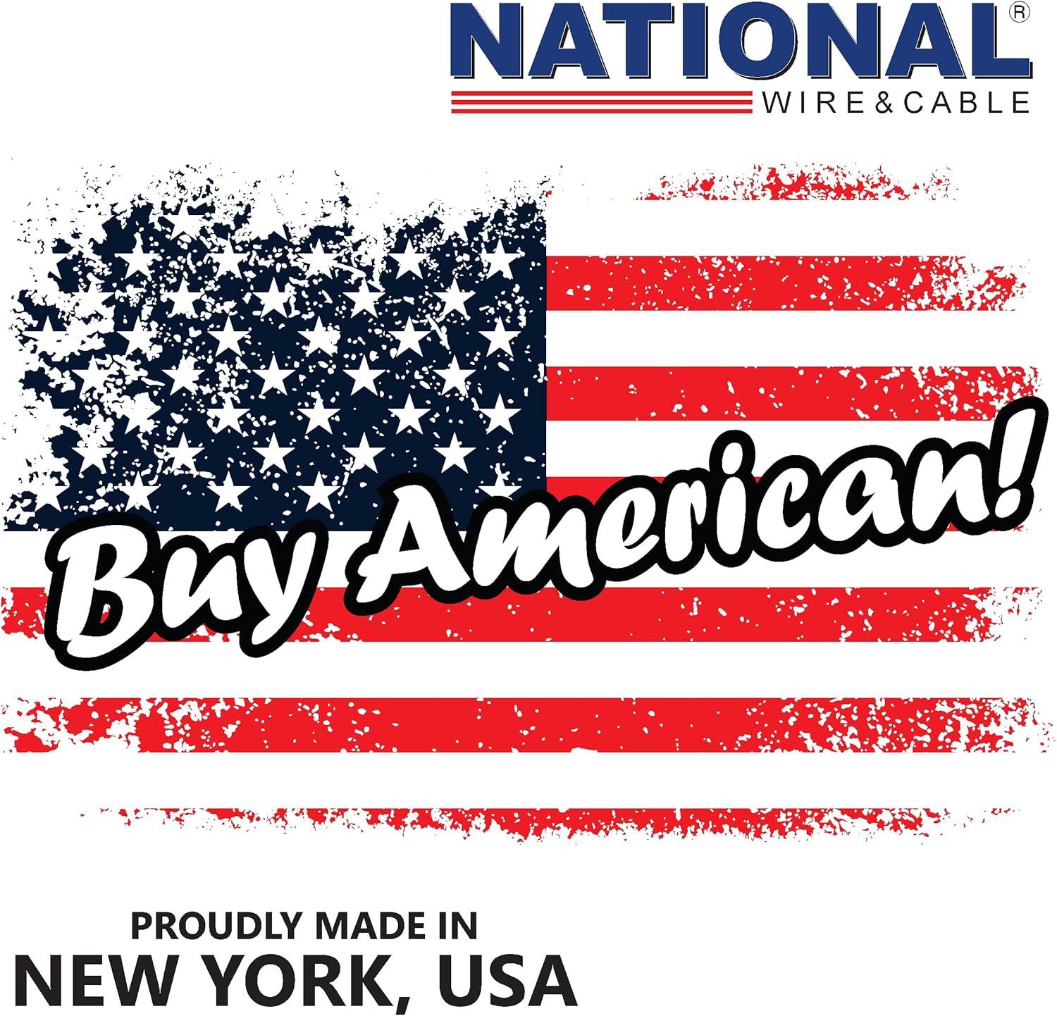 NATIONAL Wire&Cable - Premium Electrical Wire - 10 Gauge 4 Conductors - 100Ft - Made in USA