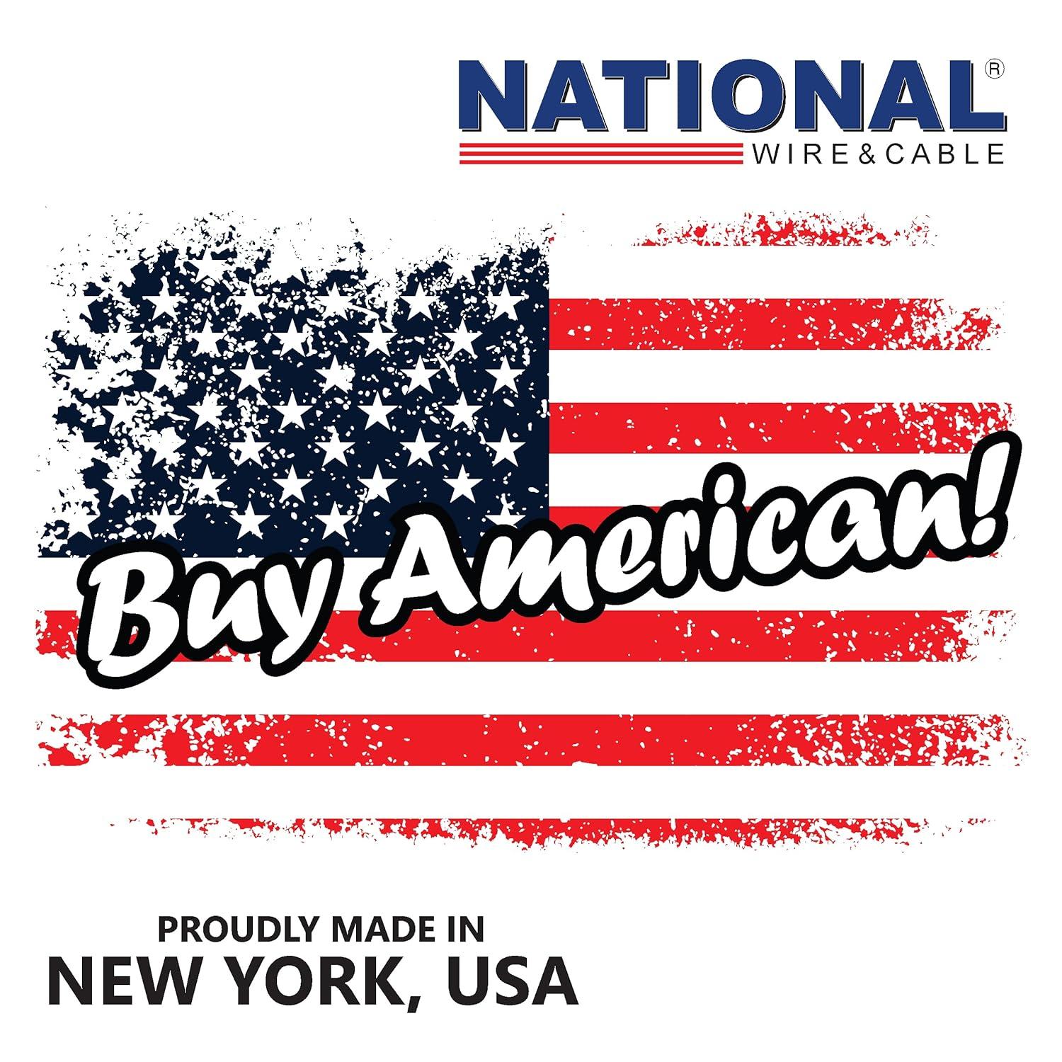 NATIONAL Wire&Cable - Premium Electrical Wire - 10 Gauge 4 Conductors - 100Ft - Made in USA