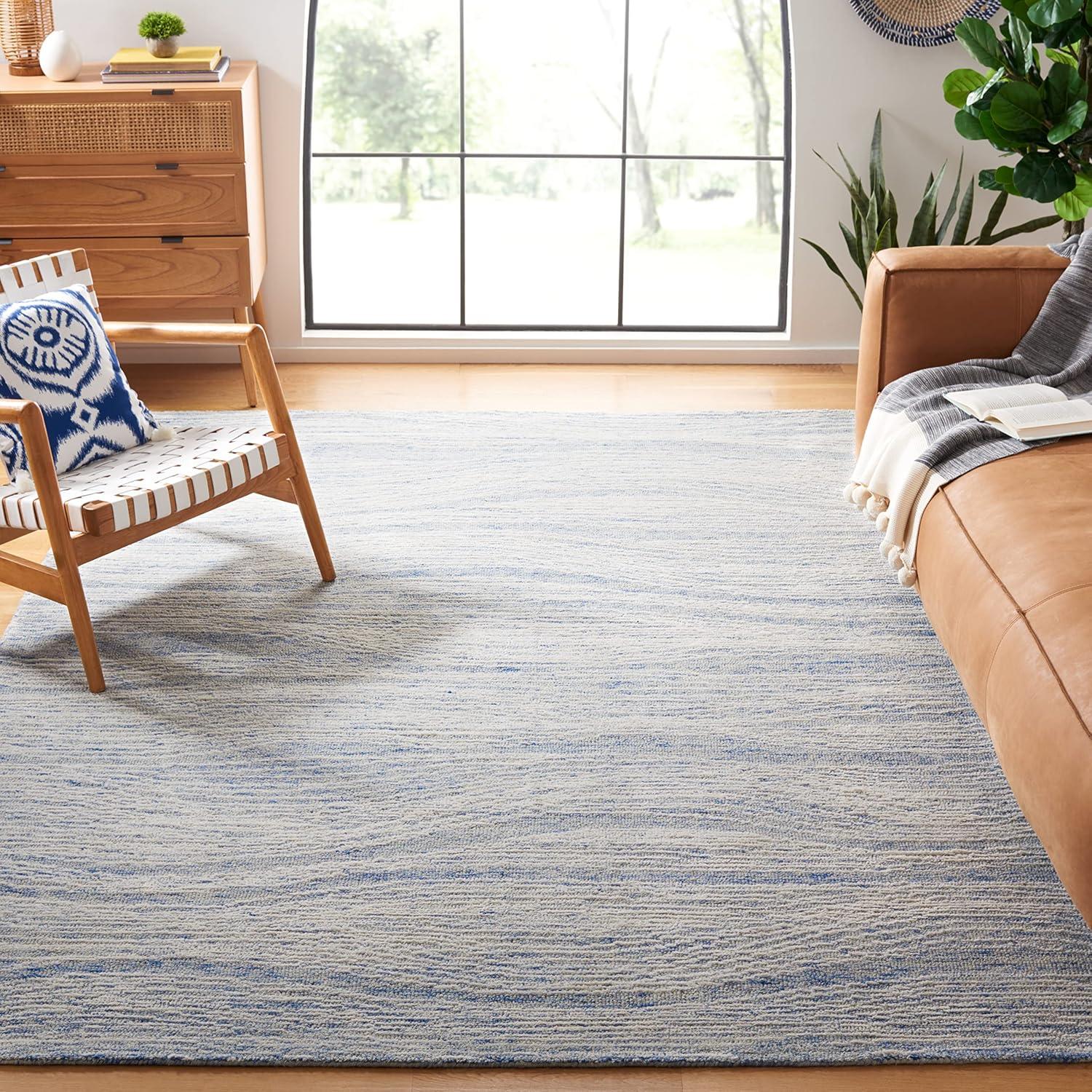Metro MET995 Hand Tufted Indoor Area Rug - Blue/Ivory - 8'x10' - Safavieh