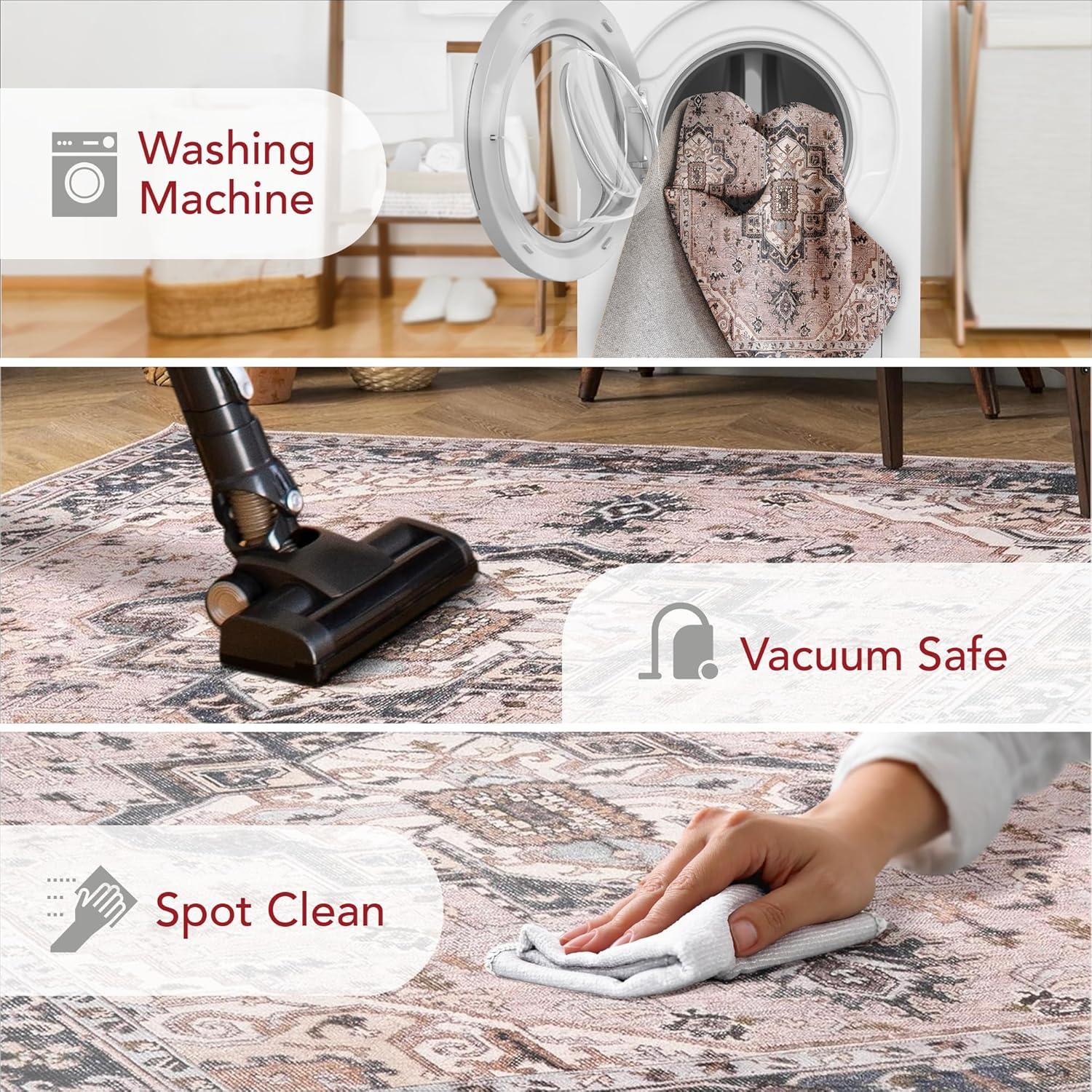 Nuloom Sasha Machine Washable Medallion Indoor Area Rug