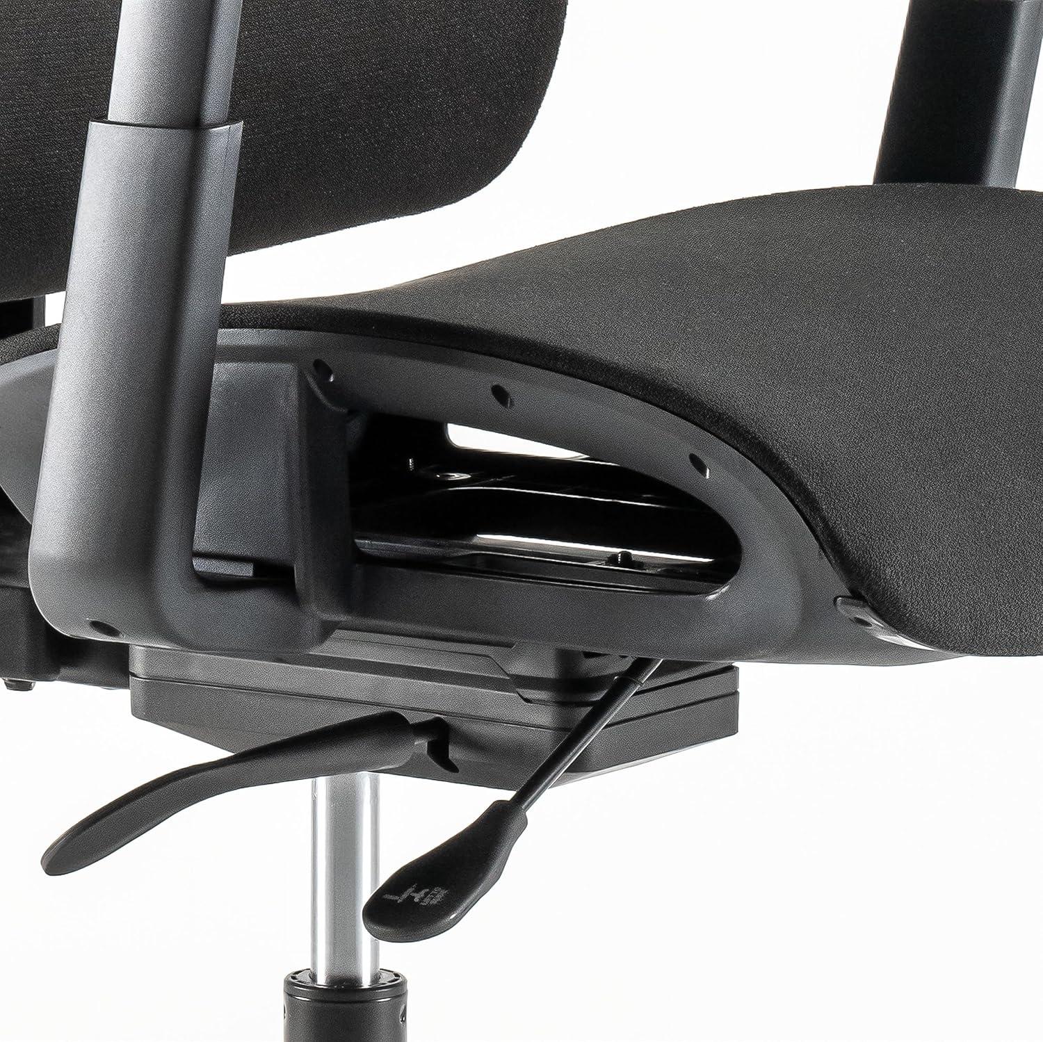Bush Business Furniture Bush Business Furniture High Back Ergonomic Office Chair With Lumbar Support In Black Fabric, Adjustable Seating For Home And Professional Workspace