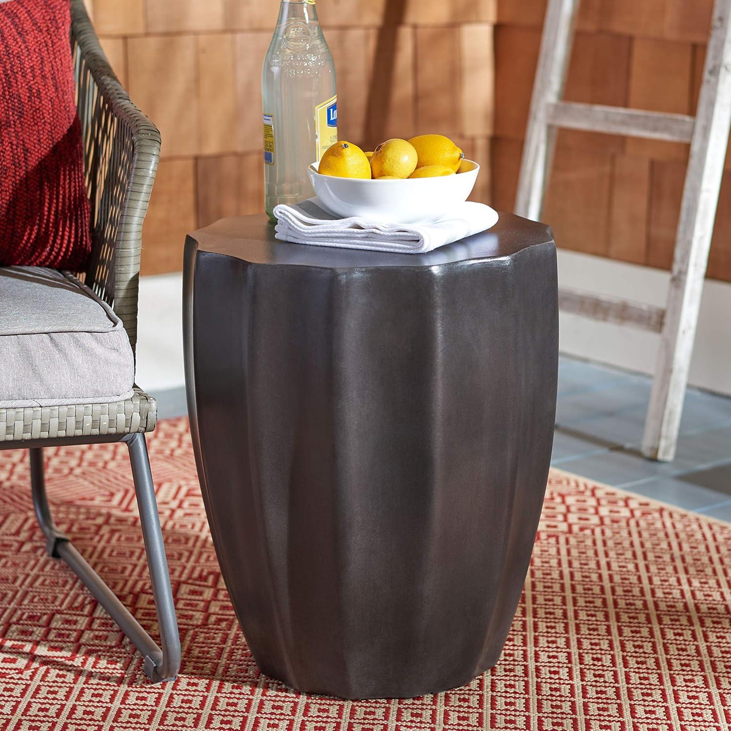 Jaslyn Accent Stool - Indoor/Outdoor - VNN1010 - Black - Safavieh