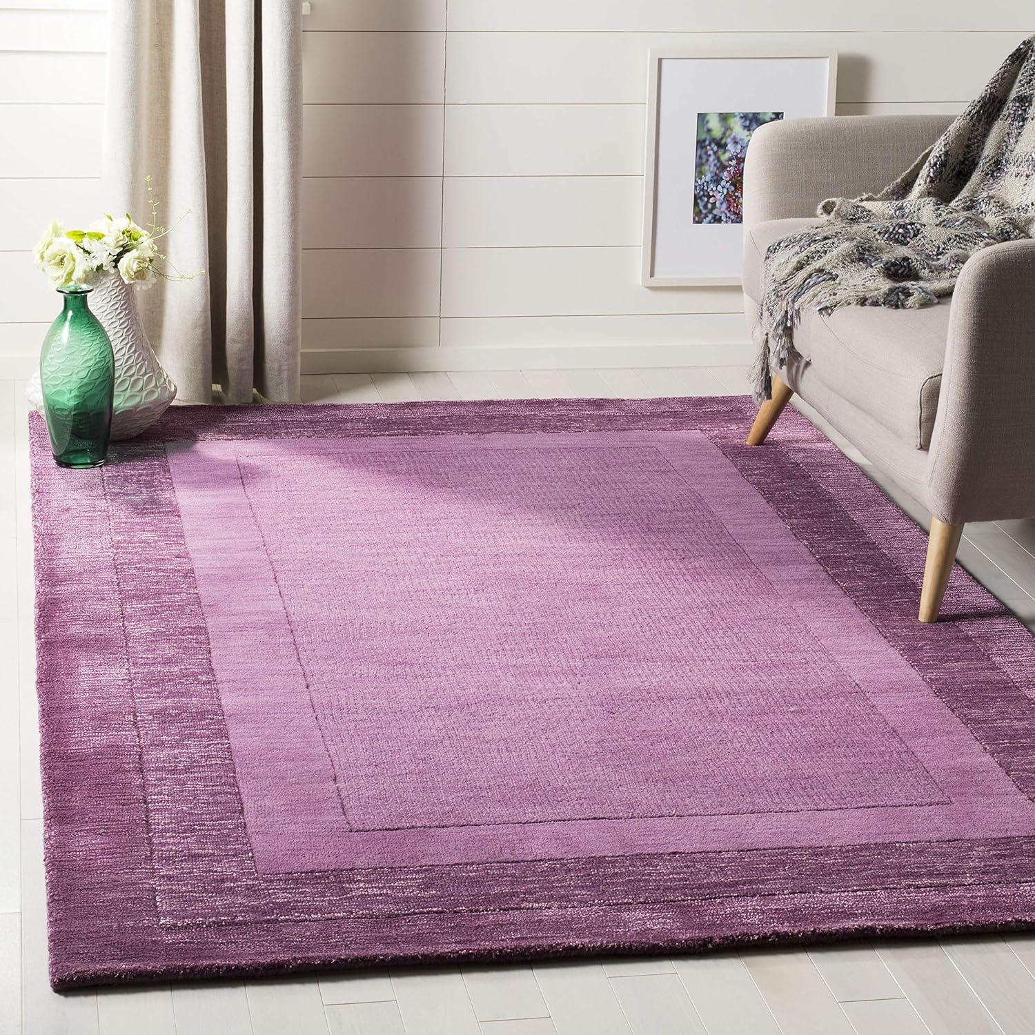 Impressions IM821 Hand Loomed Area Rug - Fuchisa/Purple - 6'x6' - Safavieh