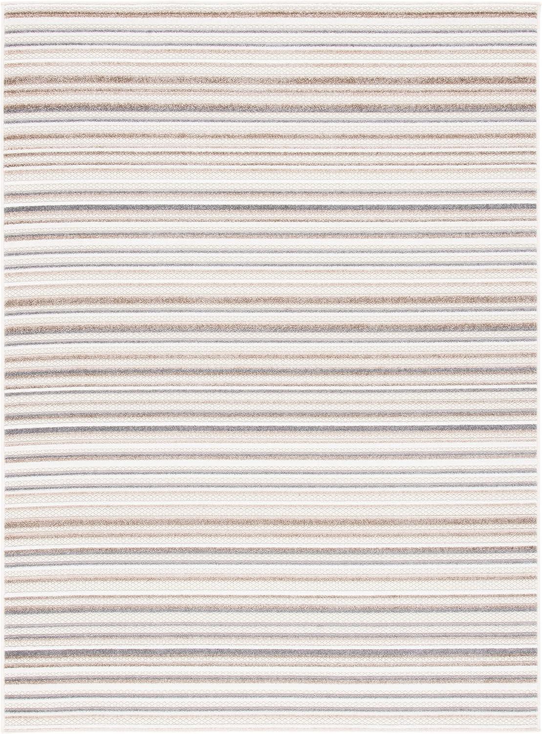 Cabana CBN323 Loomed Indoor Area Rug - Ivory/Grey - 5'3"x7'6" - Safavieh
