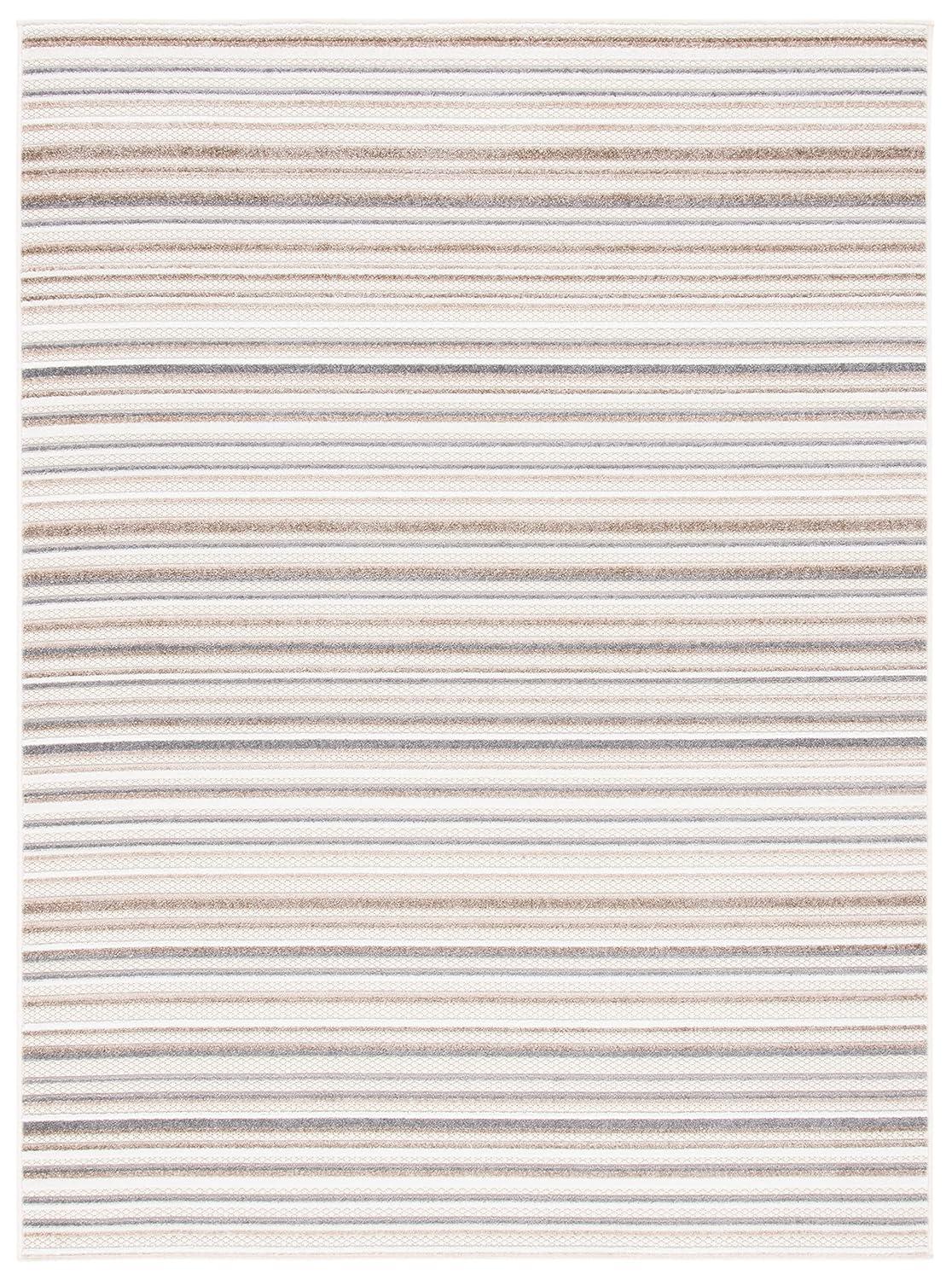 Cabana CBN323 Loomed Indoor Area Rug - Ivory/Grey - 8'x10' - Safavieh