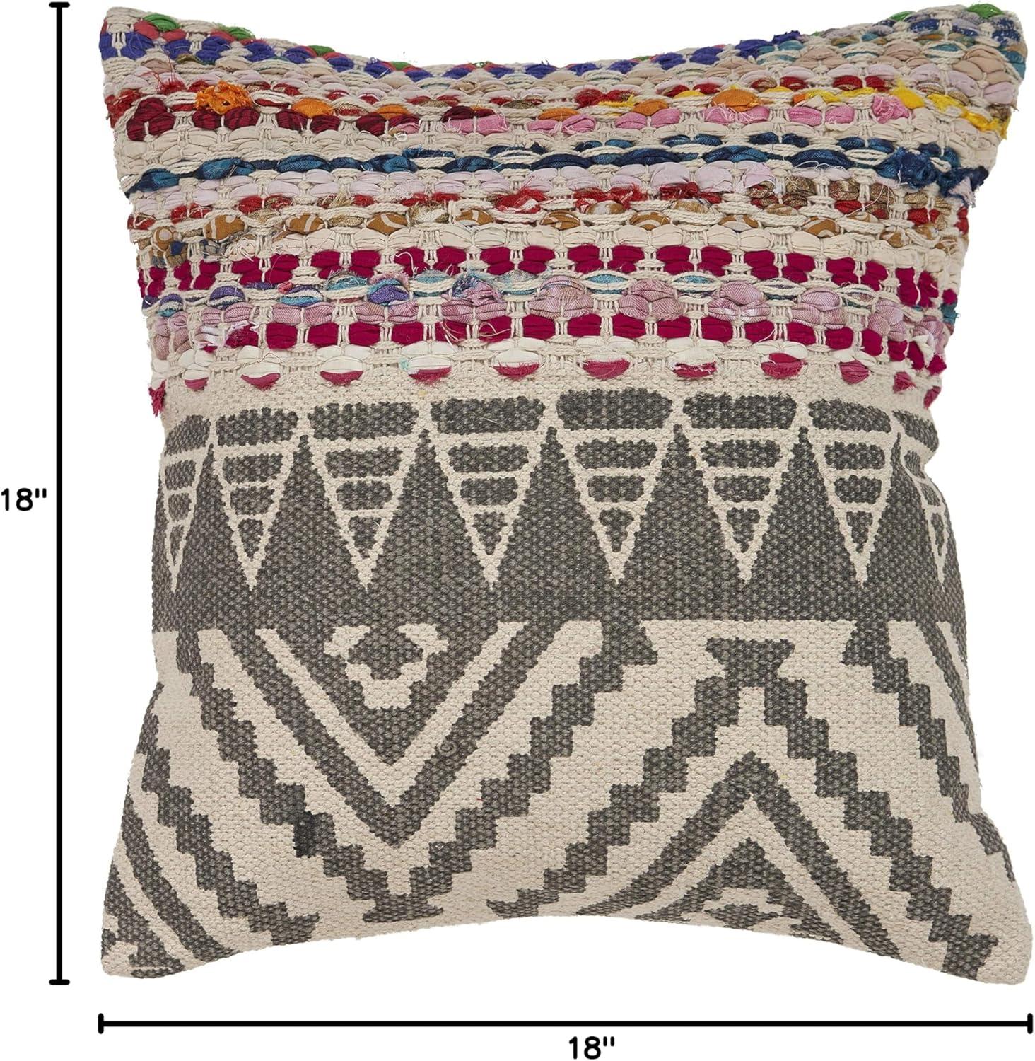 Ox Bay Cailee Boho Geometric Throw Pillow, Multi Color, 18" x 18" Square, Count per Pack 1