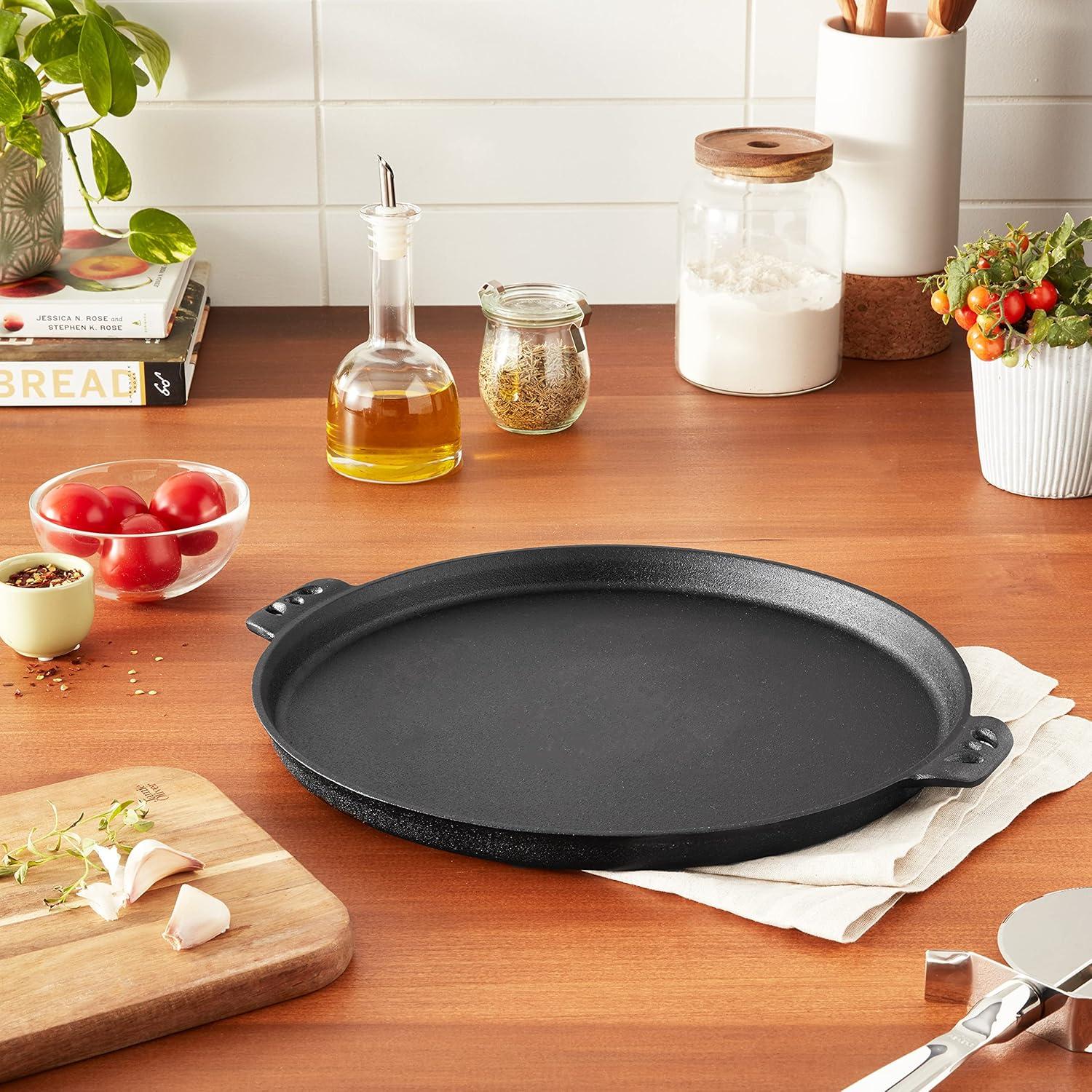 Camp Chef Cast Iron Pizza Pan - Pizza Pan Perfect for Indoor & Outdoor Use - 14"