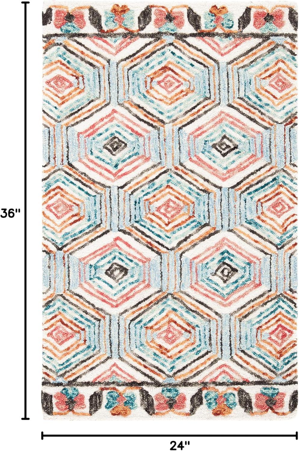 Trace TRC522 Hand Tufted Accent Rug - Ivory/Light Blue - 2'x3' - Safavieh.