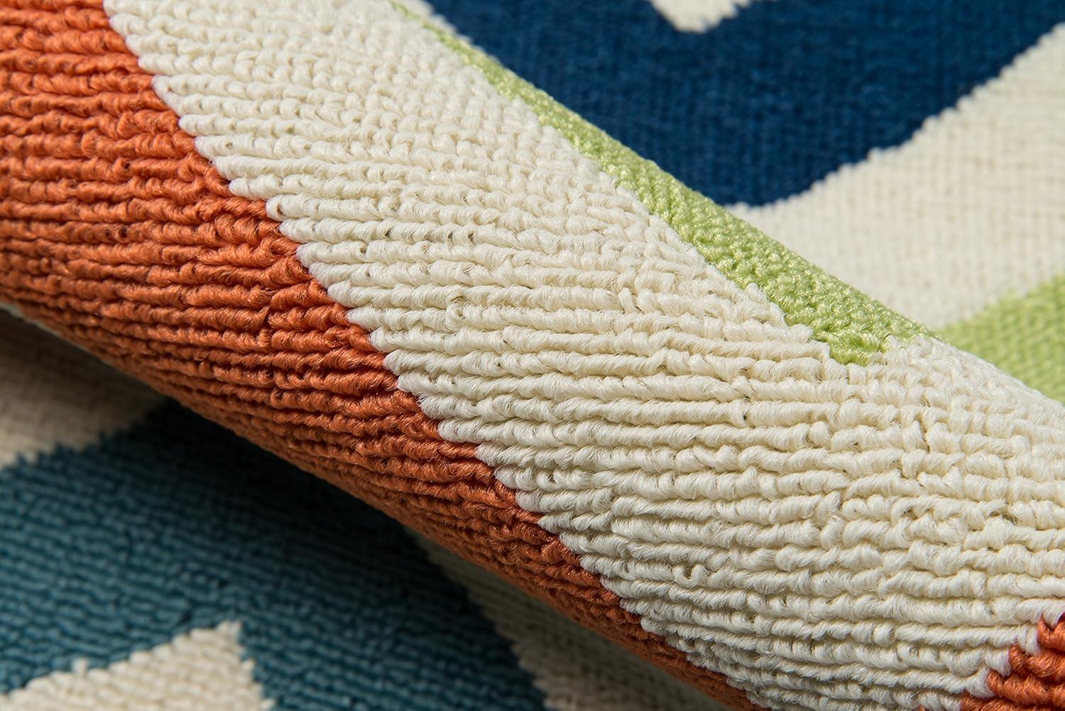 Momeni Rugs , Baja Collection Contemporary Indoor & Outdoor Area Rug, Easy to Clean, UV protected & Fade Resistant, 5'3" x 7'6", Multicolor