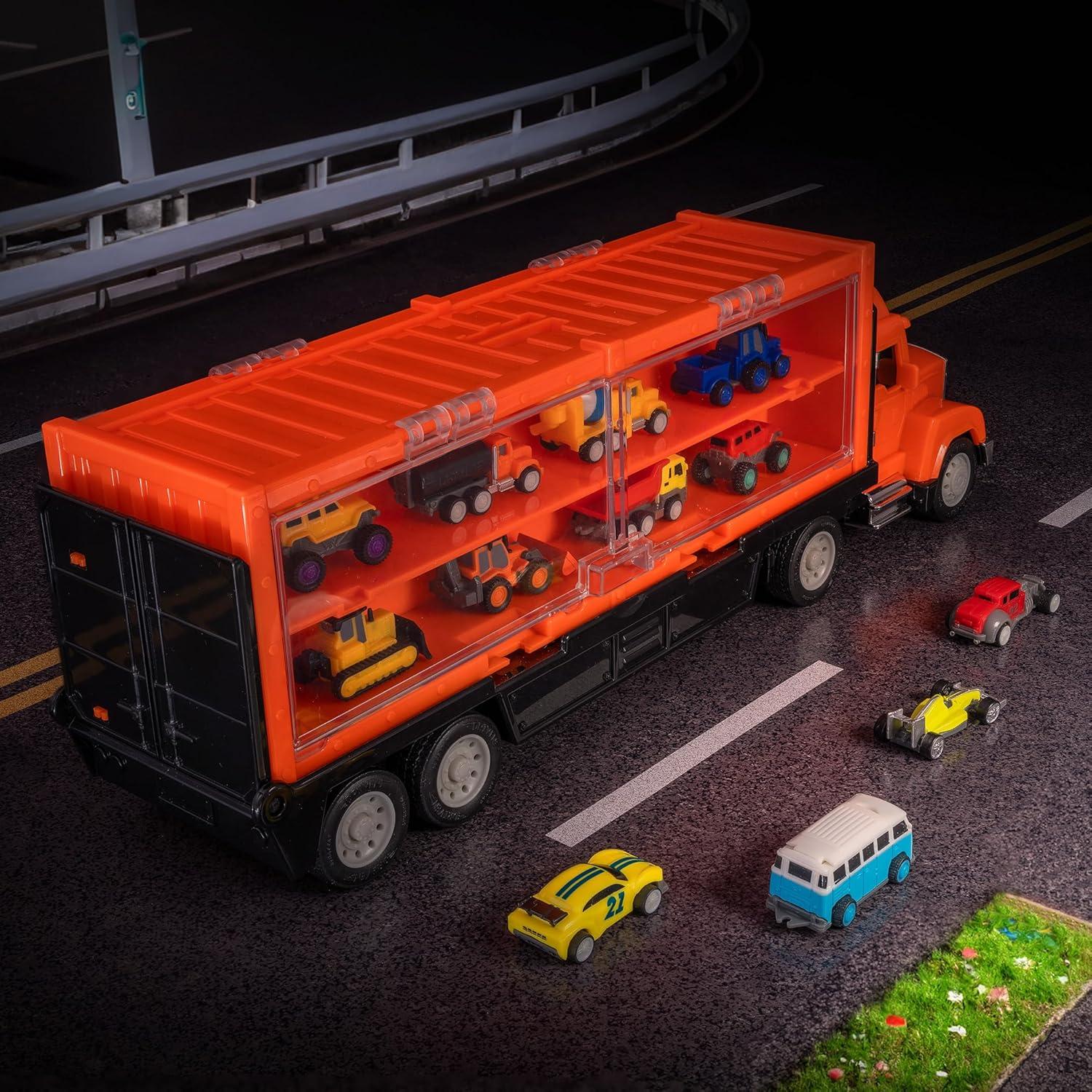 Driven by Battat – 20-Pack Pocket Fleet Mini Toy Vehicles – Includes Camper Van, Cement Mixer, Monster Truck, Race Car & More – Durable Car Playset for Kids Ages 3+