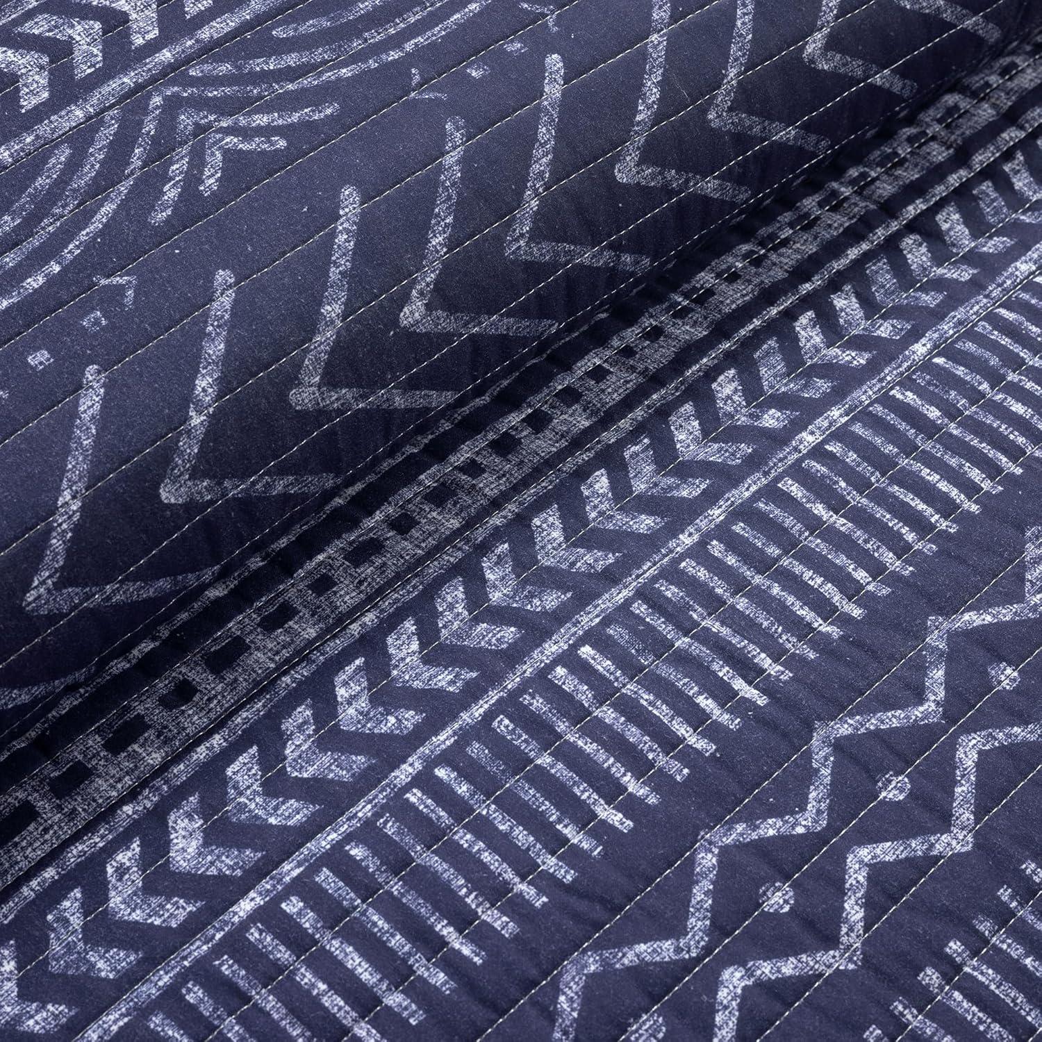 Lush Decor Hygge Geo Reversible Contemporary 3-Piece Quilt Set