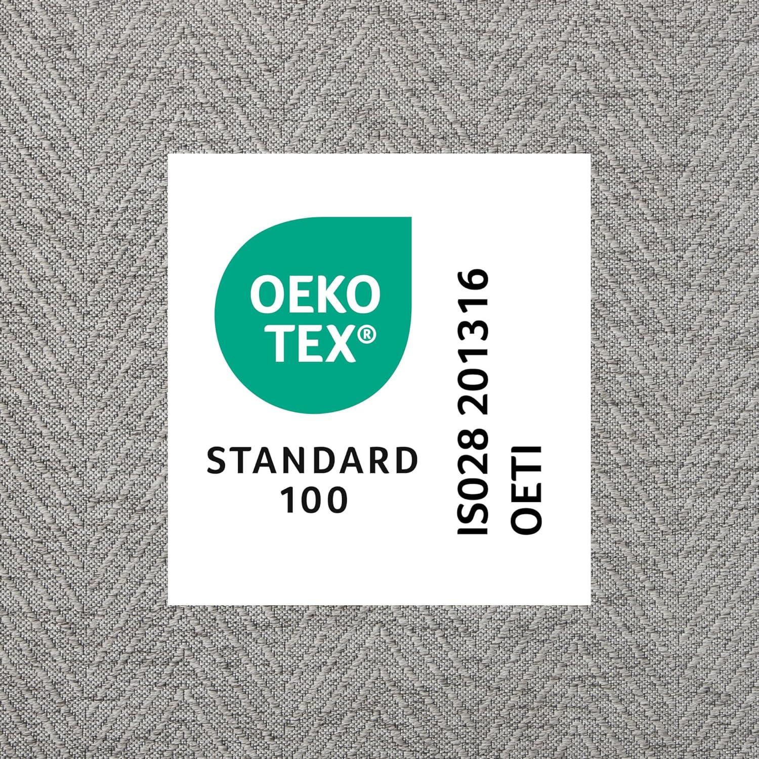 TOWN & COUNTRY BASICS Pax Herringbone Textured Solid Machine Washable Area Rug Grey