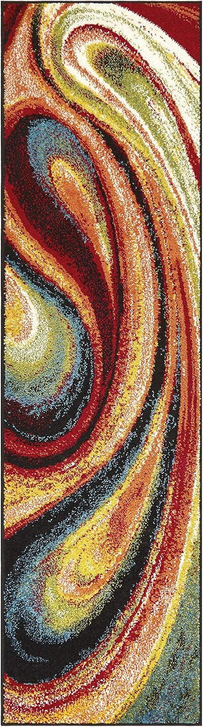 Home Dynamix Splash Adja Contemporary Abstract Swirl Area Rug