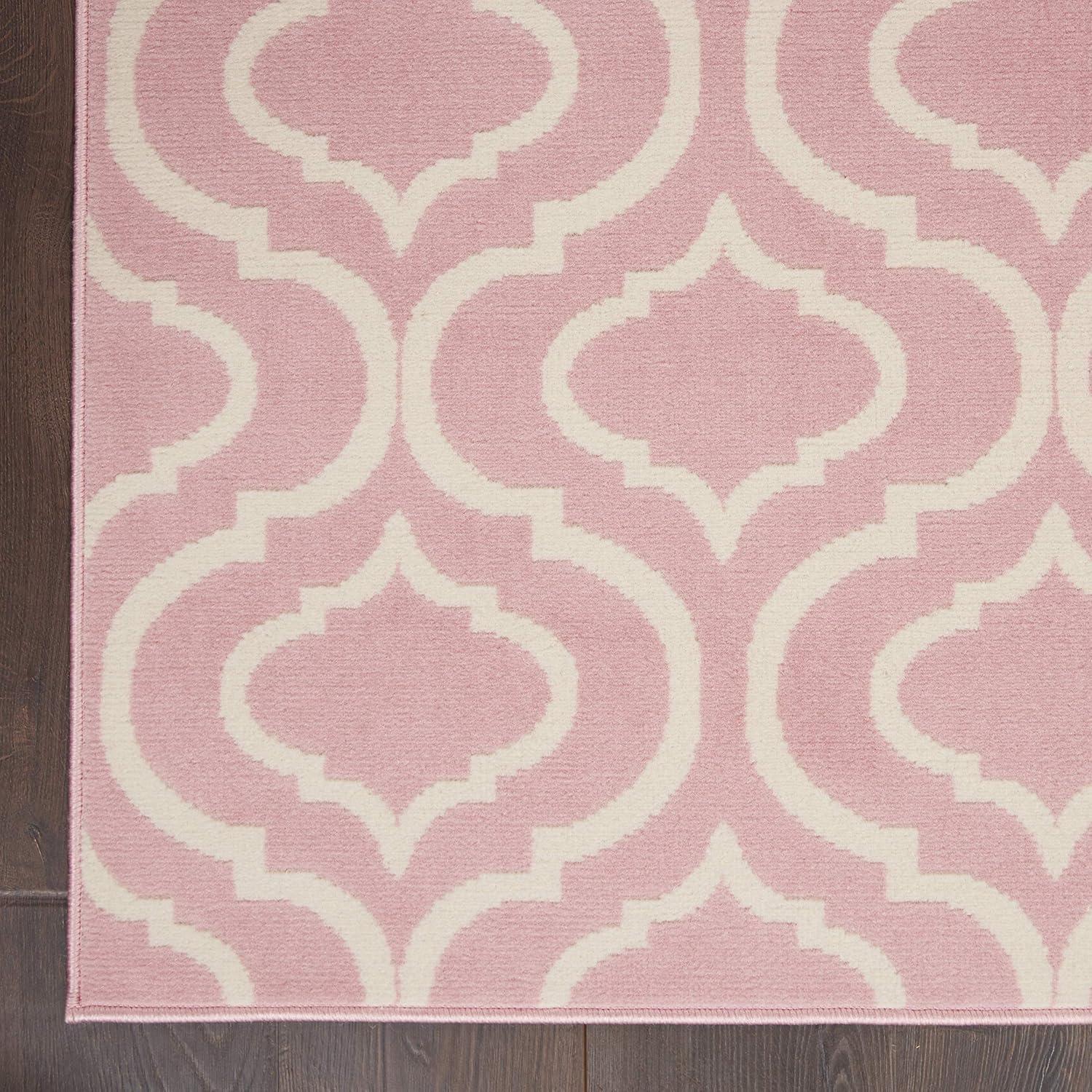 Elegant Pastel Pink 6' x 9' Reversible Hand-Knotted Area Rug