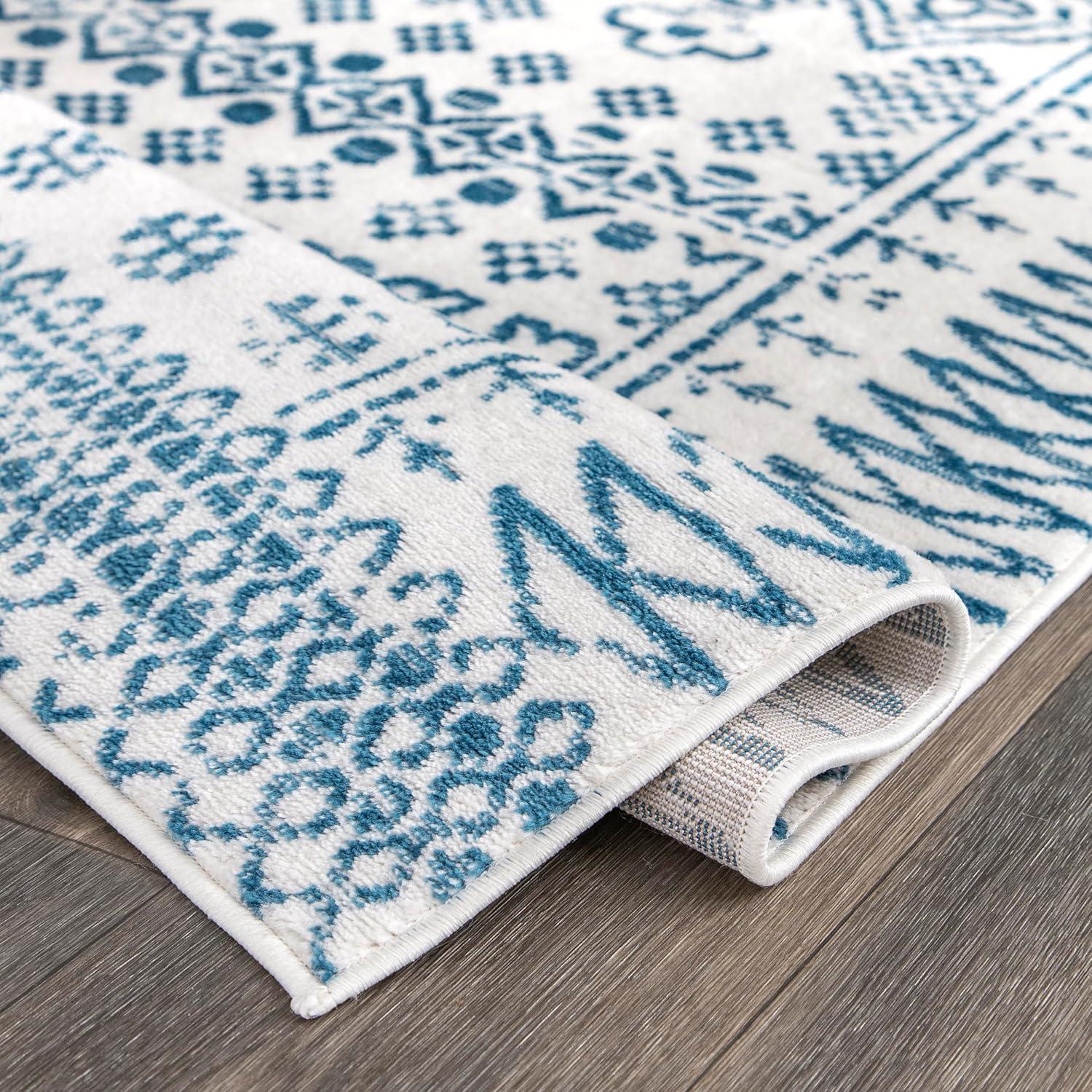 Nuloom Frances Moroccan 3x5 Accent Indoor Area Rug for Living Room Bedroom Dining Room Entryway, Blue
