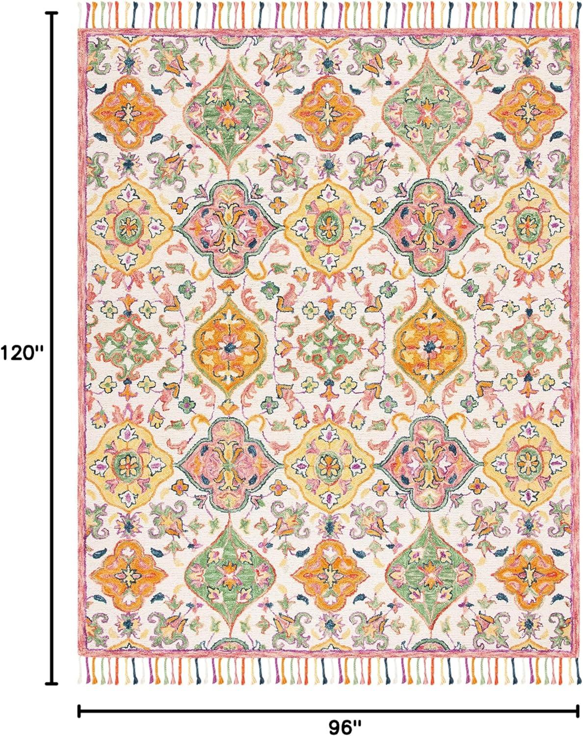 Blossom BLM456 Hand Tufted Area Rug - Ivory/Multi - 8'x10' - Safavieh.