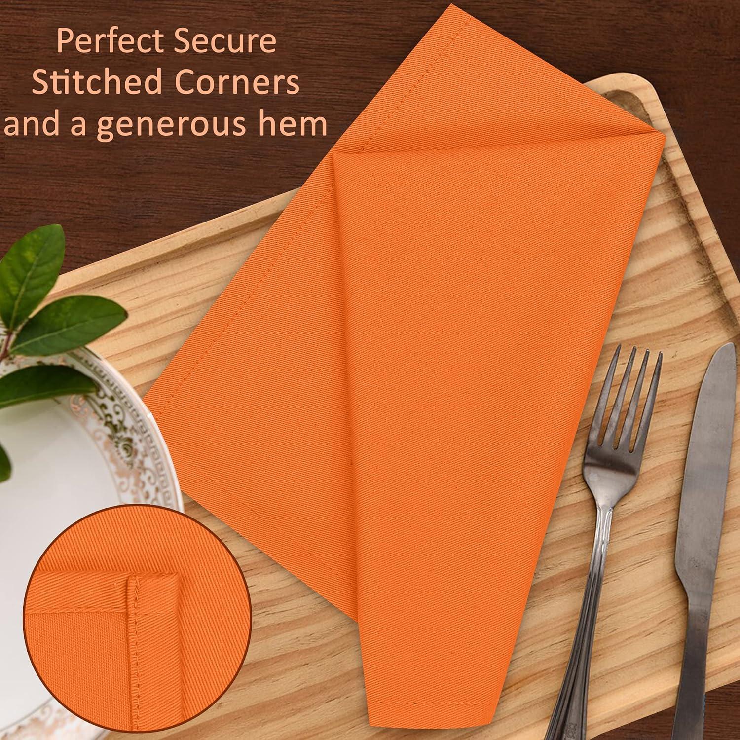 Ruvanti Poly Cotton Enrich Twill Cloth Napkins (Set of 12)
