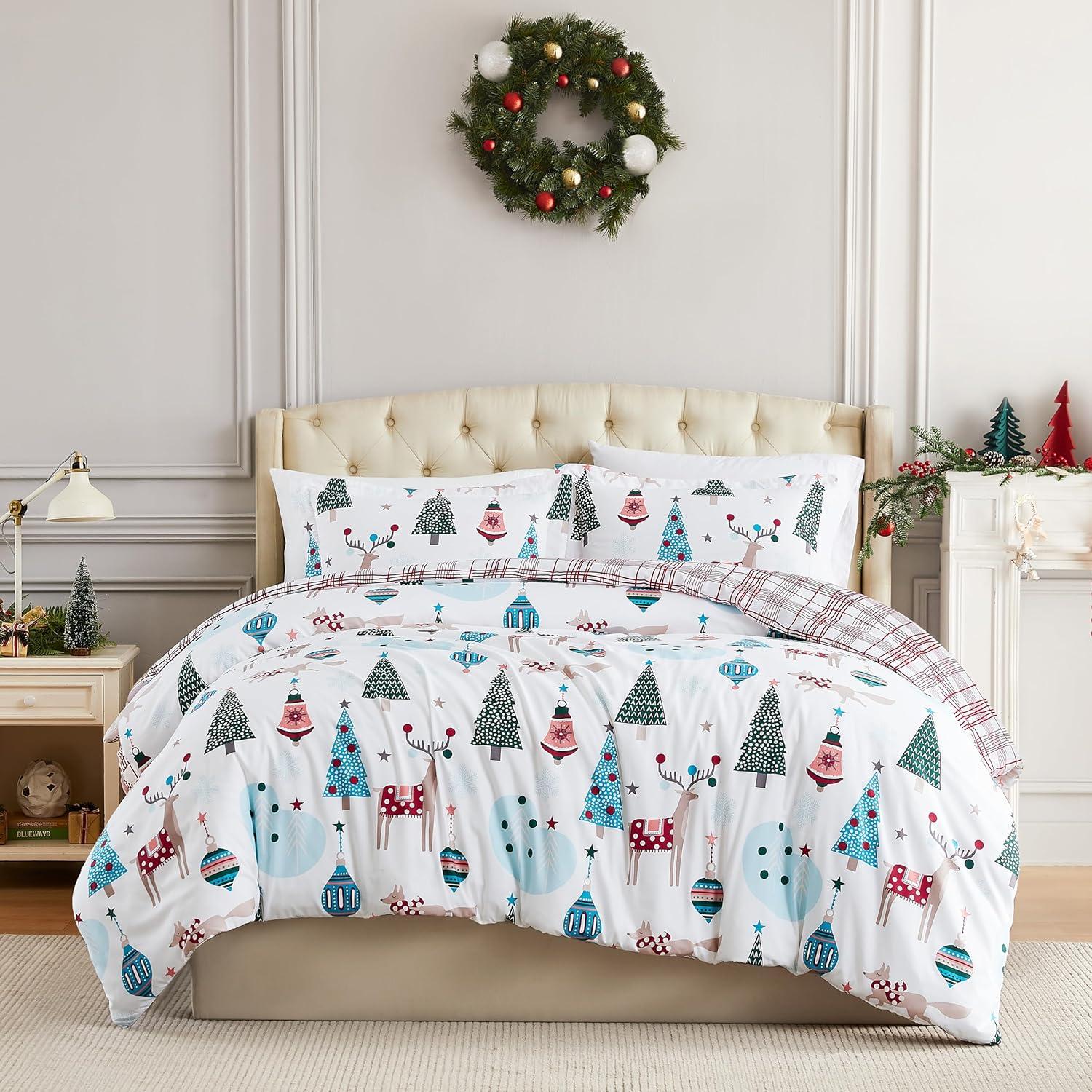 Winter Wonderland King/California King Reversible Christmas Duvet Cover Set