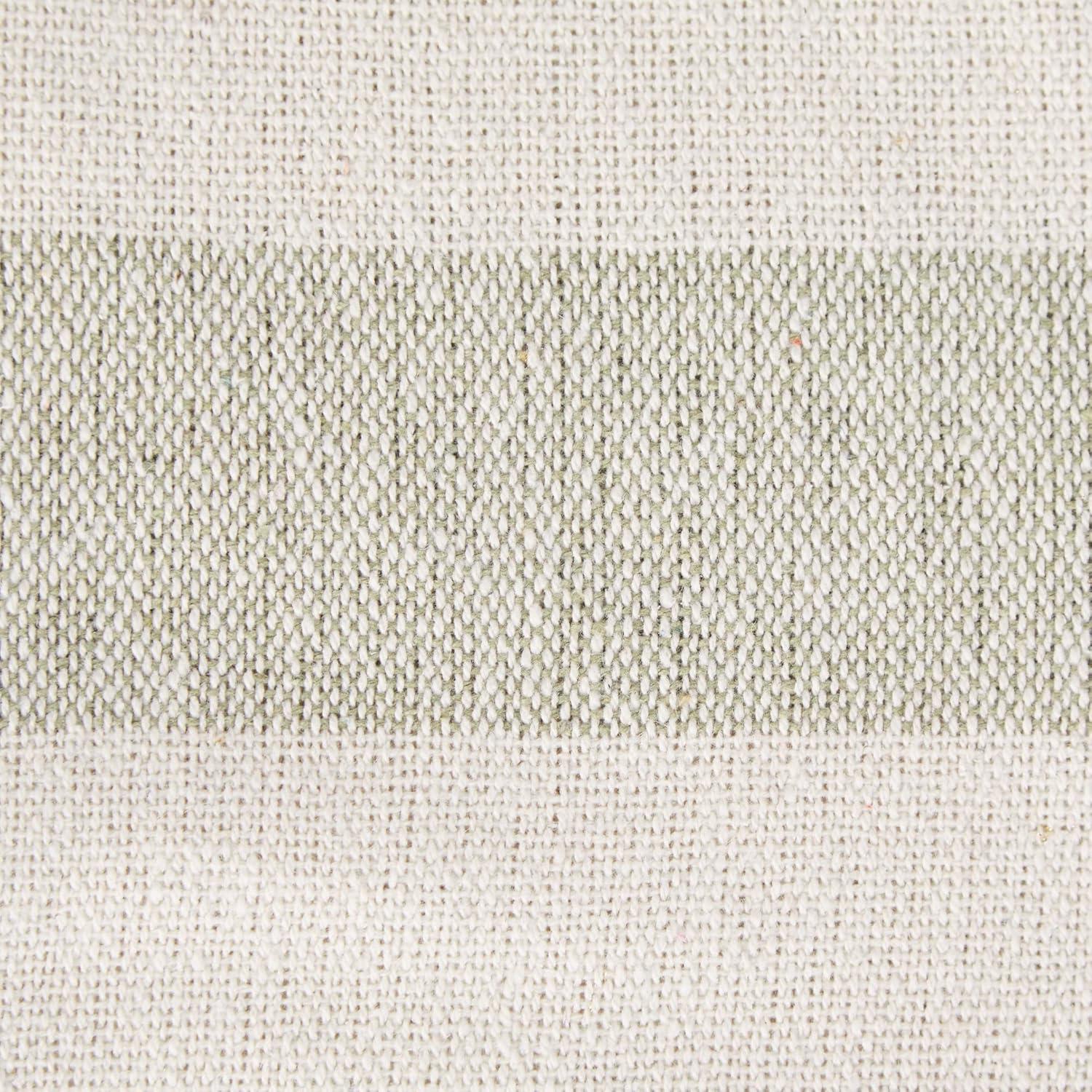 DII 50x60" Modern Cotton Cabana Stripe Throw in Artichoke and Cream