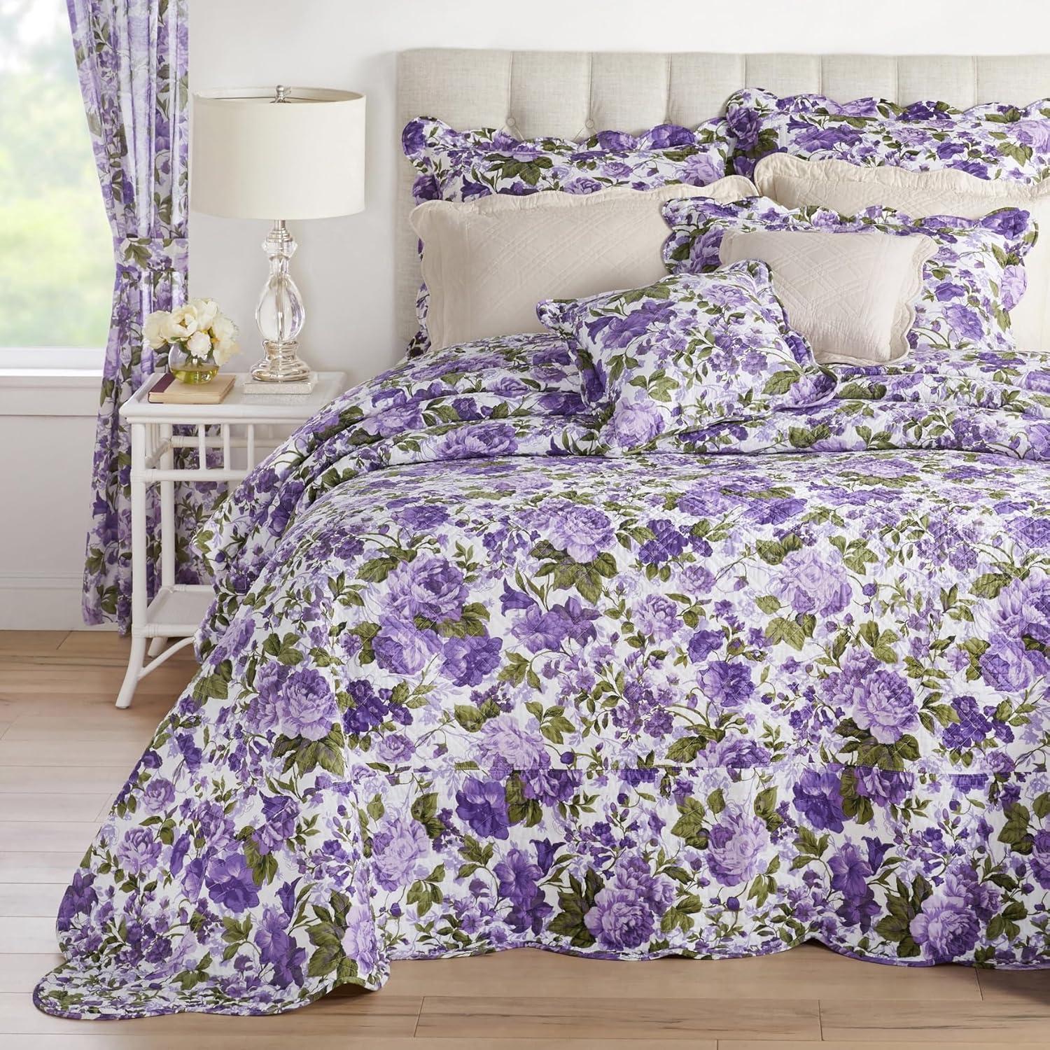 BrylaneHome Florence Oversized Bedspread - Twin, Floral Multi