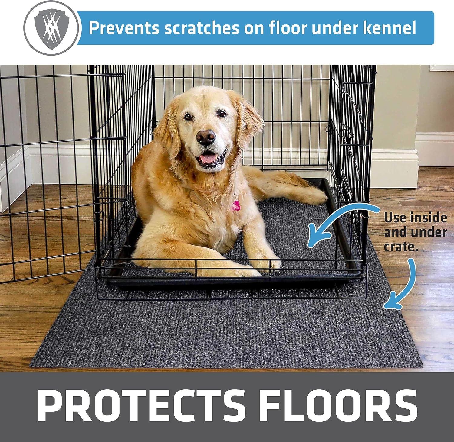 Drymate Premium Dog Crate Mat Liner, Absorbent, Waterproof, Non-Slip, Washable Puppy Pee Pad For Kennel Training - Use Under Pet Cage to Protect Floors, Cut To Fit Design (Charcoal)(30”x45”)