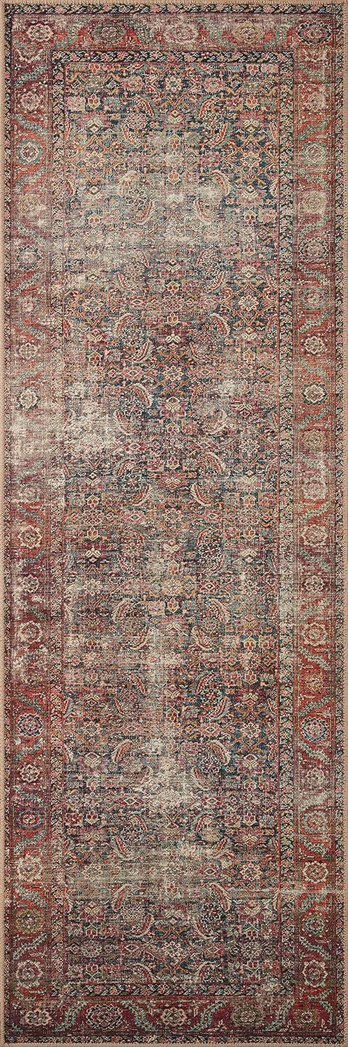 Wynter Onyx Multi 2'3" x 3'9" Vintage Inspired Low Pile Area Rug