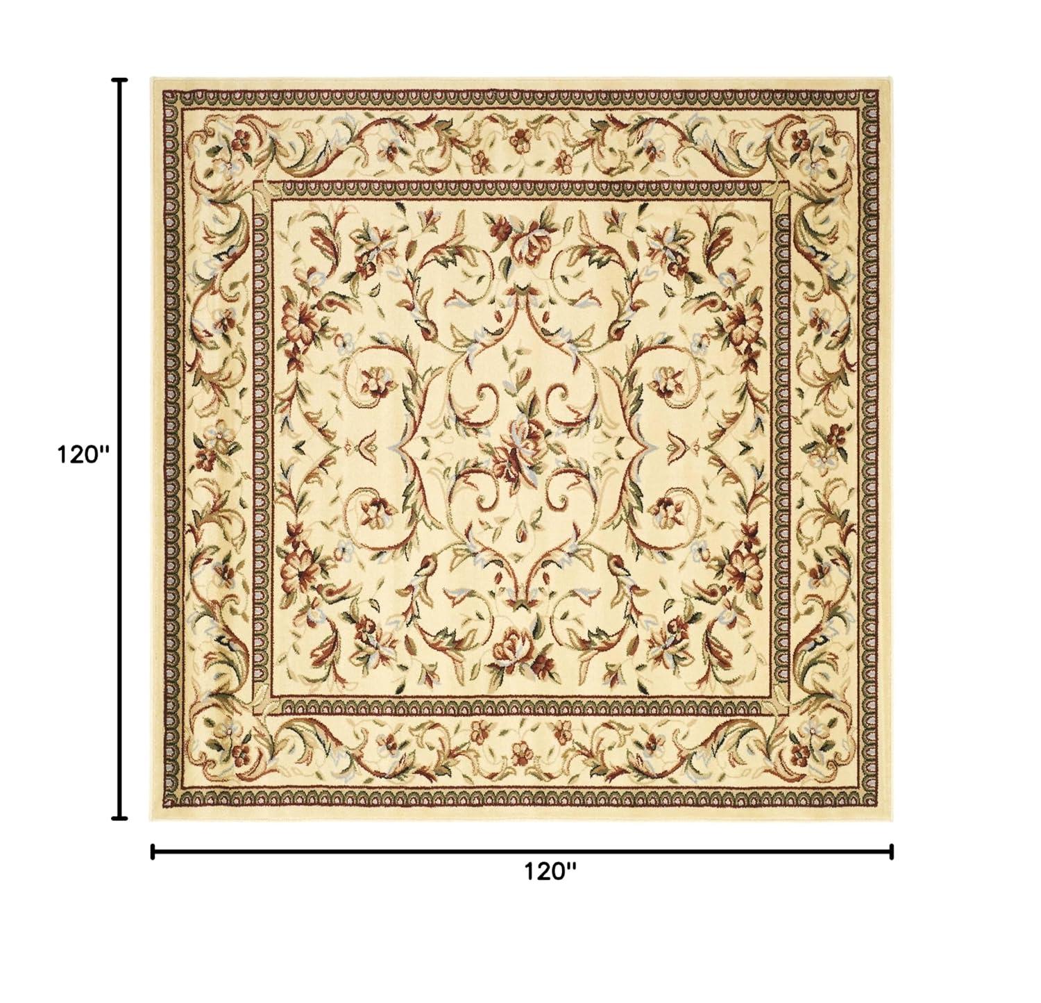 Lyndhurst LNH322 Power Loomed Area Rug - Ivory/Ivory - 10'x10' - Safavieh