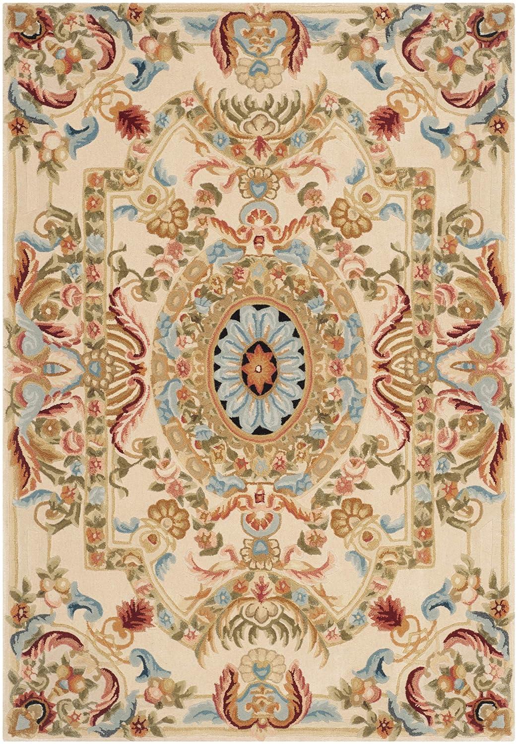 Savonnerie SAV202 Hand Tufted Area Rug - Sage/Beige - 3'x5' - Safavieh.