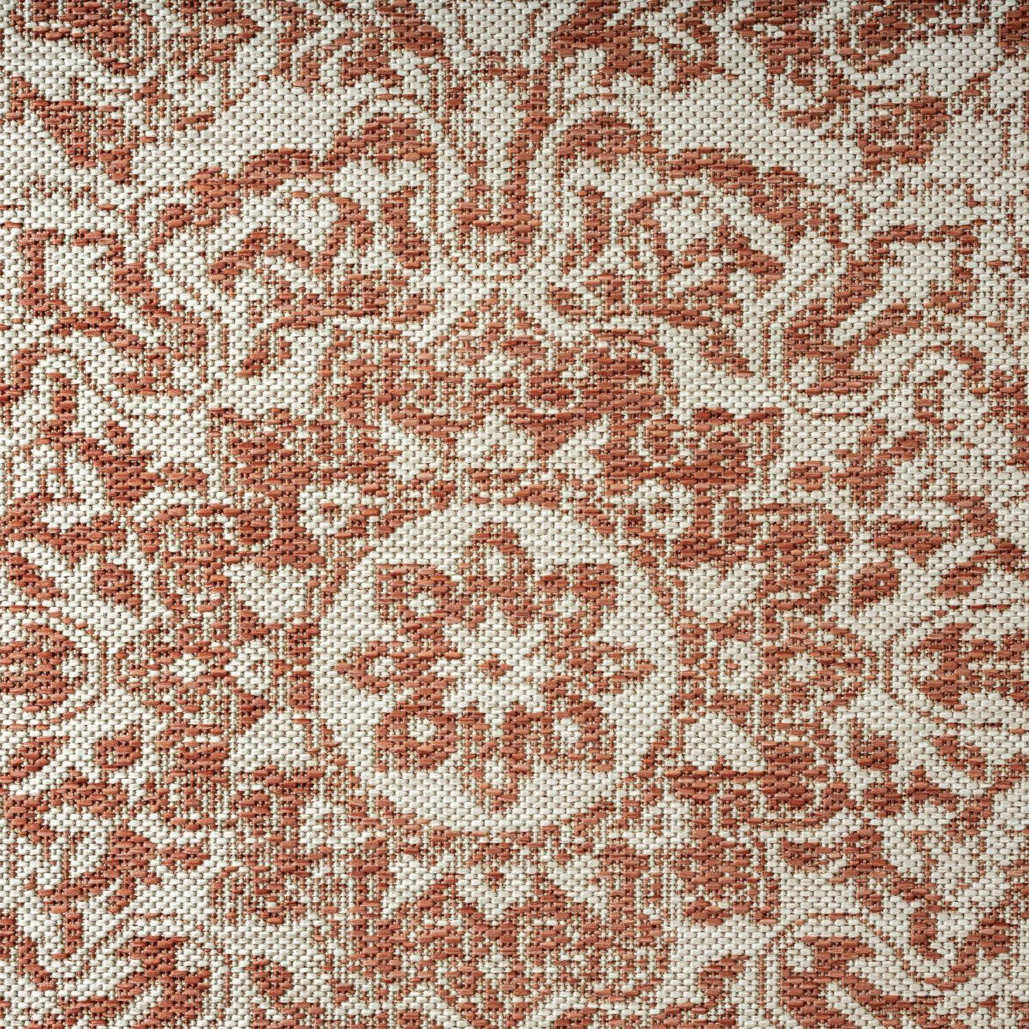 Nicole Miller Oriental Ivory/Rose Gold Indoor / Outdoor Area Rug Oriental Ivory/Rose Gold Indoor