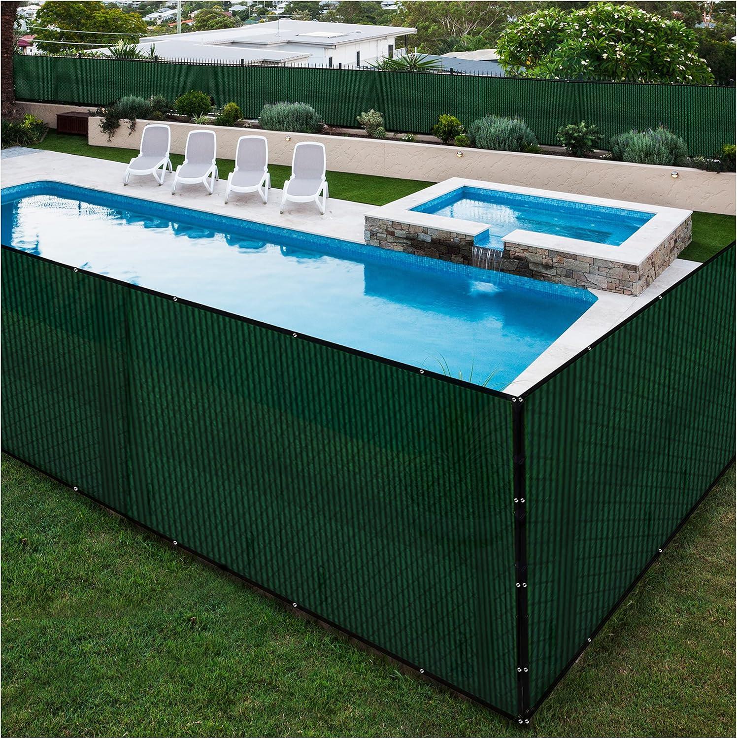 Boen Privacy Fence Netting Green 4' x 50', w/ Reinforced Grommets