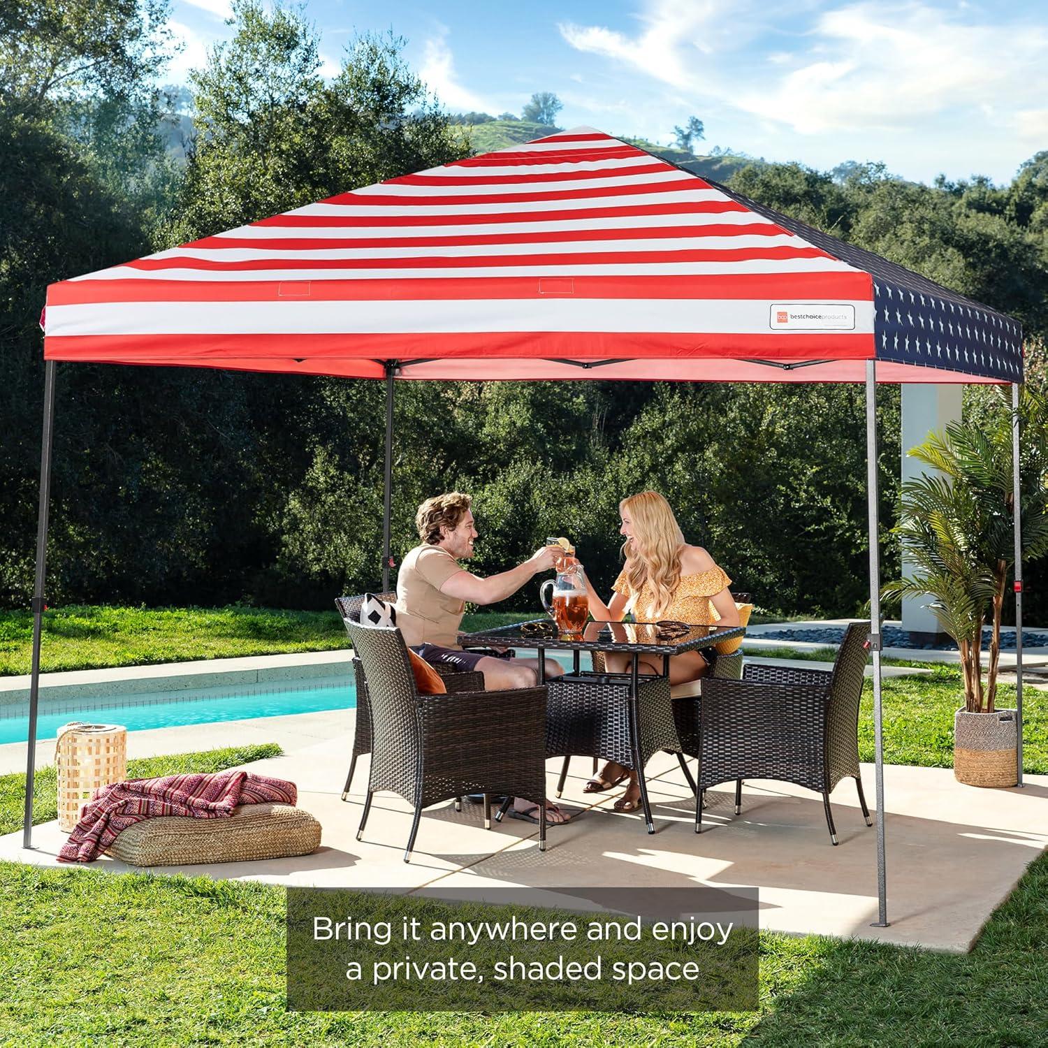 10 Ft. W x 10 Ft. D Steel Pop-Up Canopy