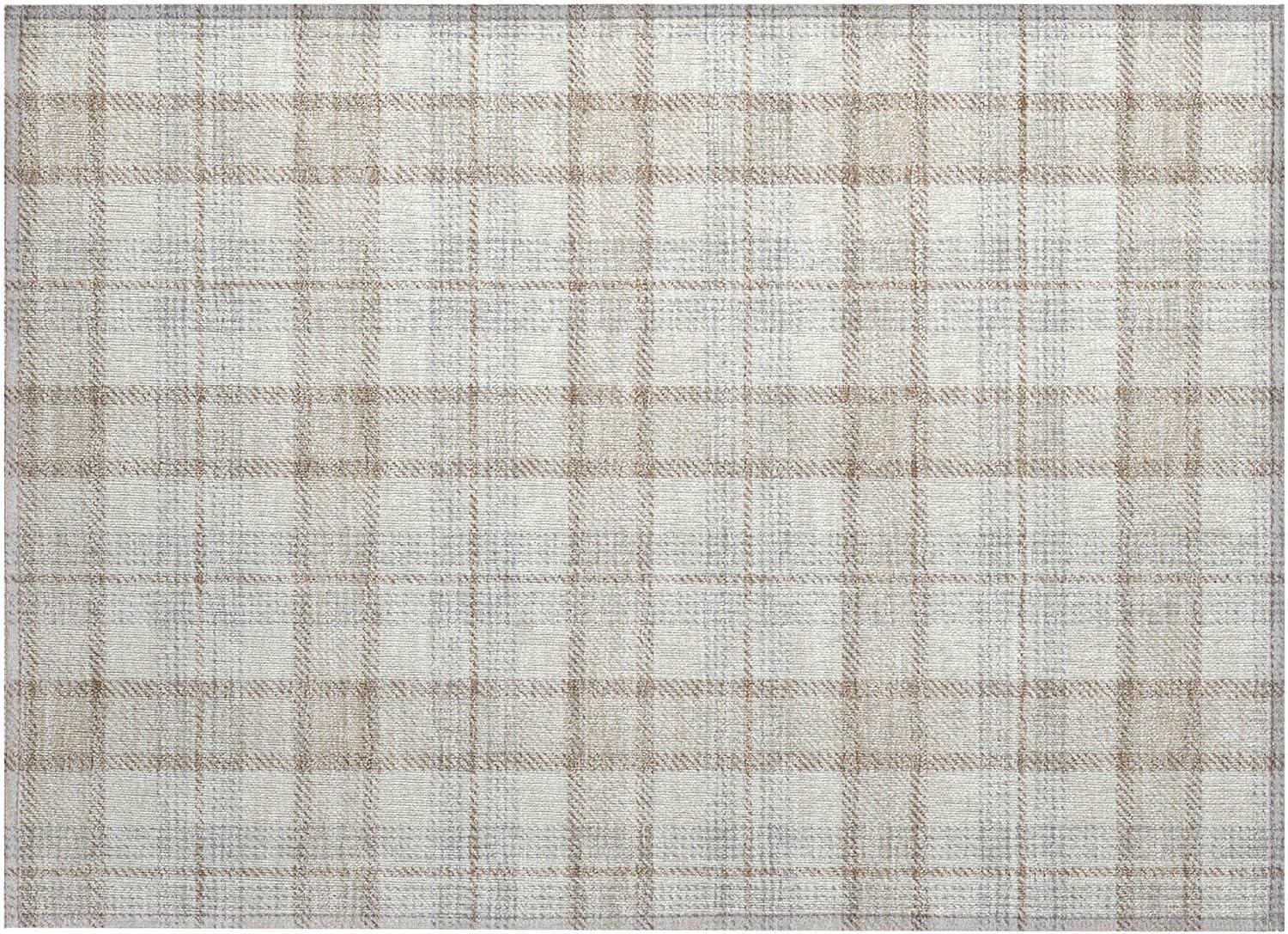 Addison Rugs Chantille Indoor/Outdoor Transitional Geometric, Abstract Linen Washable Rectangle Rug, 1'8" x 2'6"