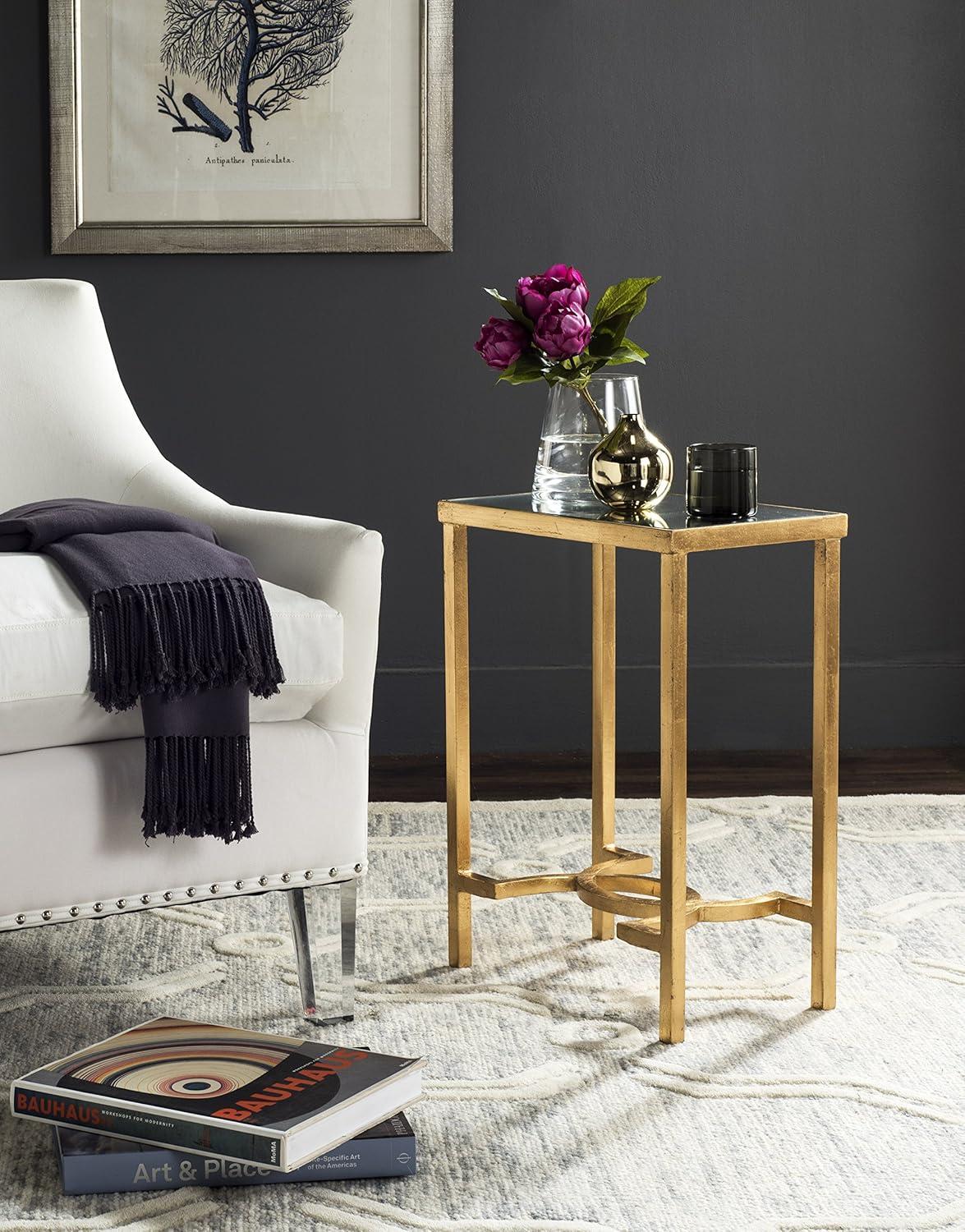 Mita End Table - Gold/Mirror - Safavieh.