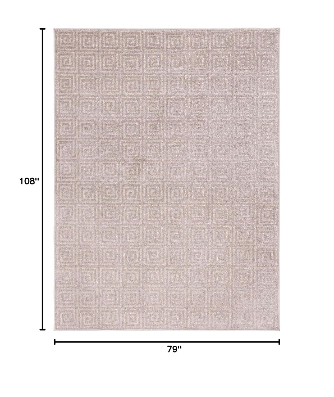 Pattern and Solid PNS412 Power Loomed Area Rug - Beige - 6'7"x9' - Safavieh.