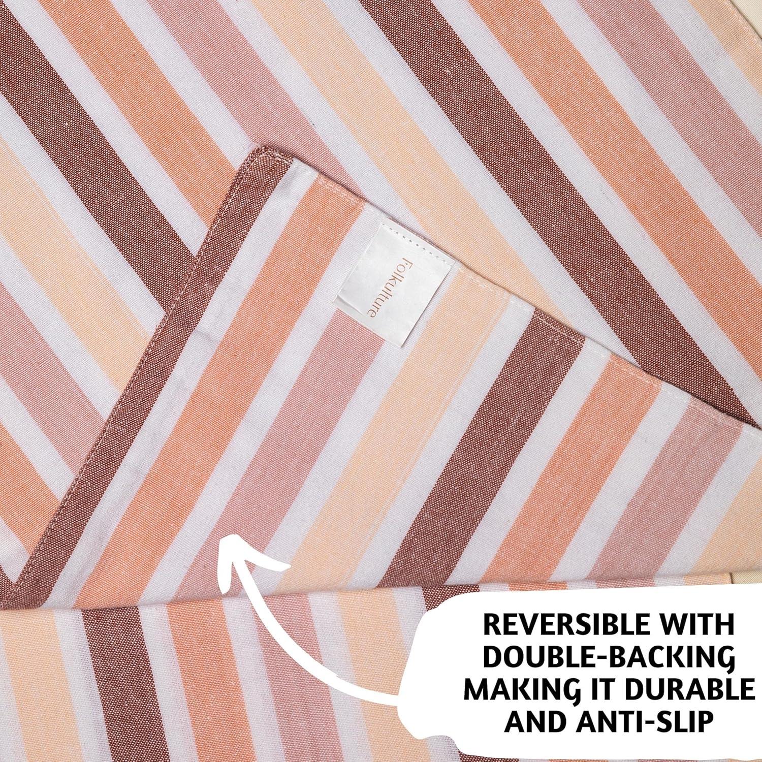 Folkulture Woven Placemats Set of 6, 100% Cotton Table Placemats Heat Resistant, Washable for Boho or Farmhouse Decor 14" x 19" (Christmas Story)