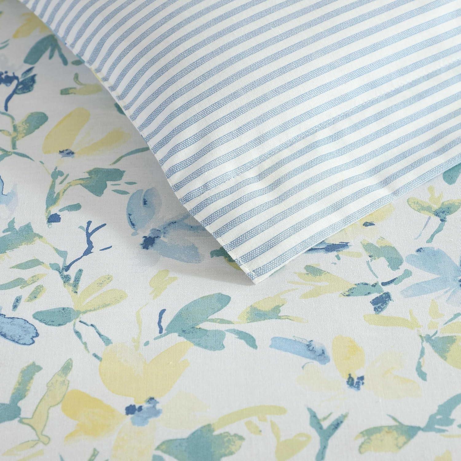 Laura Ashley Laura Ashley Nora Blue Cotton Comforter Bonus Set