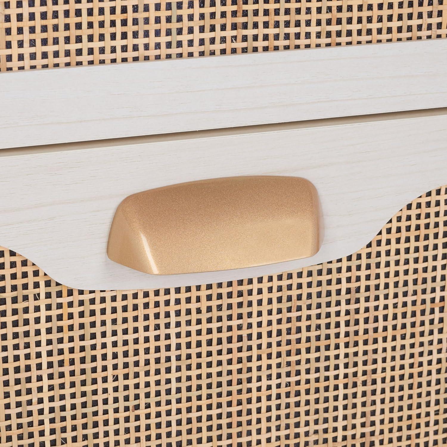Irelia 2 Drawer Nightstand - Bleached White/Natural - Safavieh