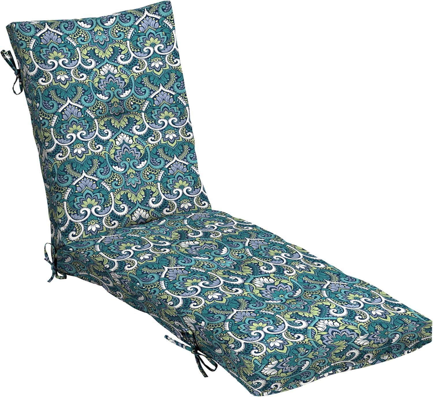 ARDEN Outdoor Plush Modern Tufted Chaise Cushion, 76 x 22, Water Repellent, Fade Resistant, Tufted Cushion for Chaise Lounger 76 x 22