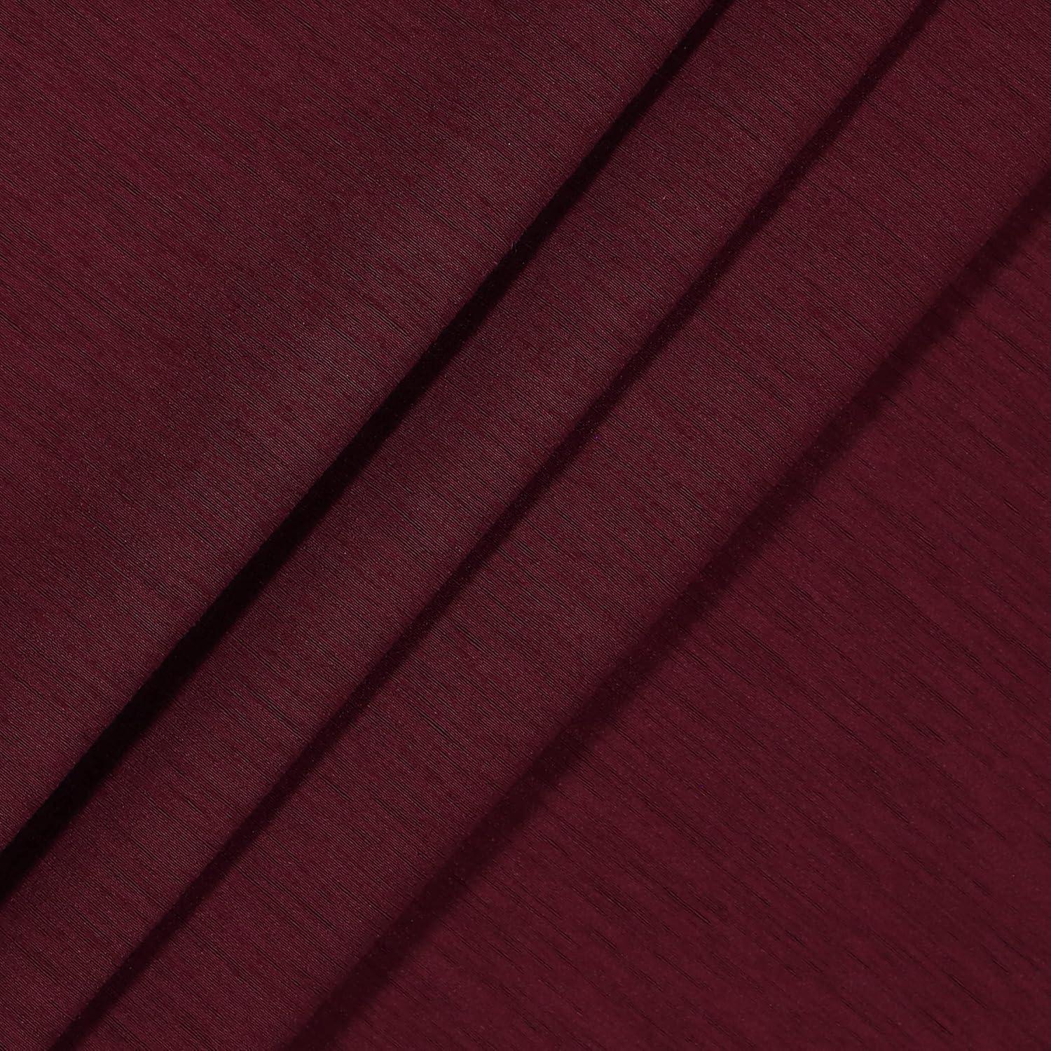 Cabernet Polyester Sheer Pleated Rod Pocket Curtains