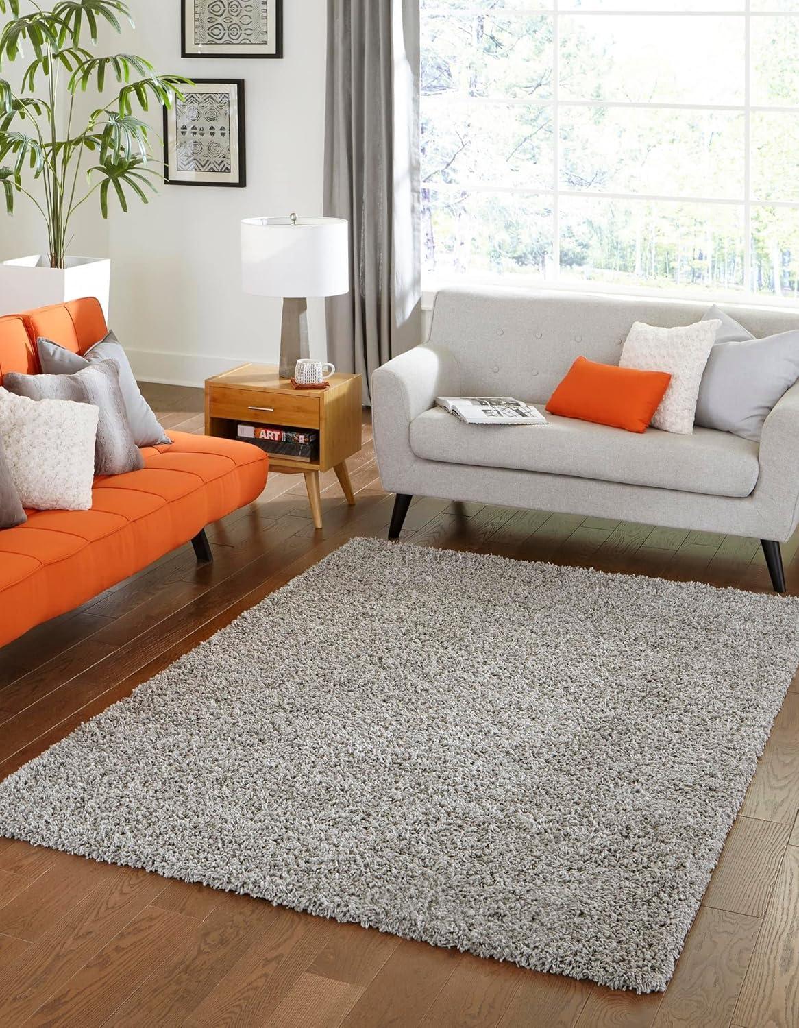 Unique Loom Solid Shag Solid Indoor Woven Area Rug