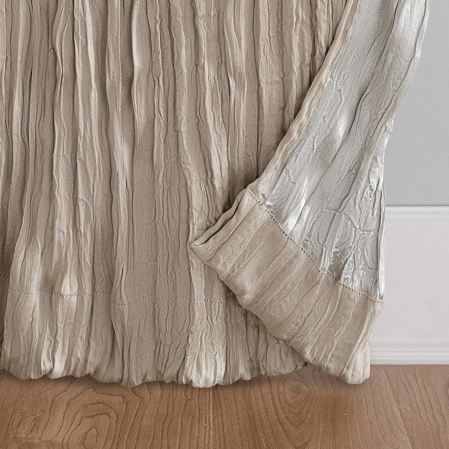 Odelia Distressed Velvet Tab Top Light Filtering Curtain Panel - No. 918