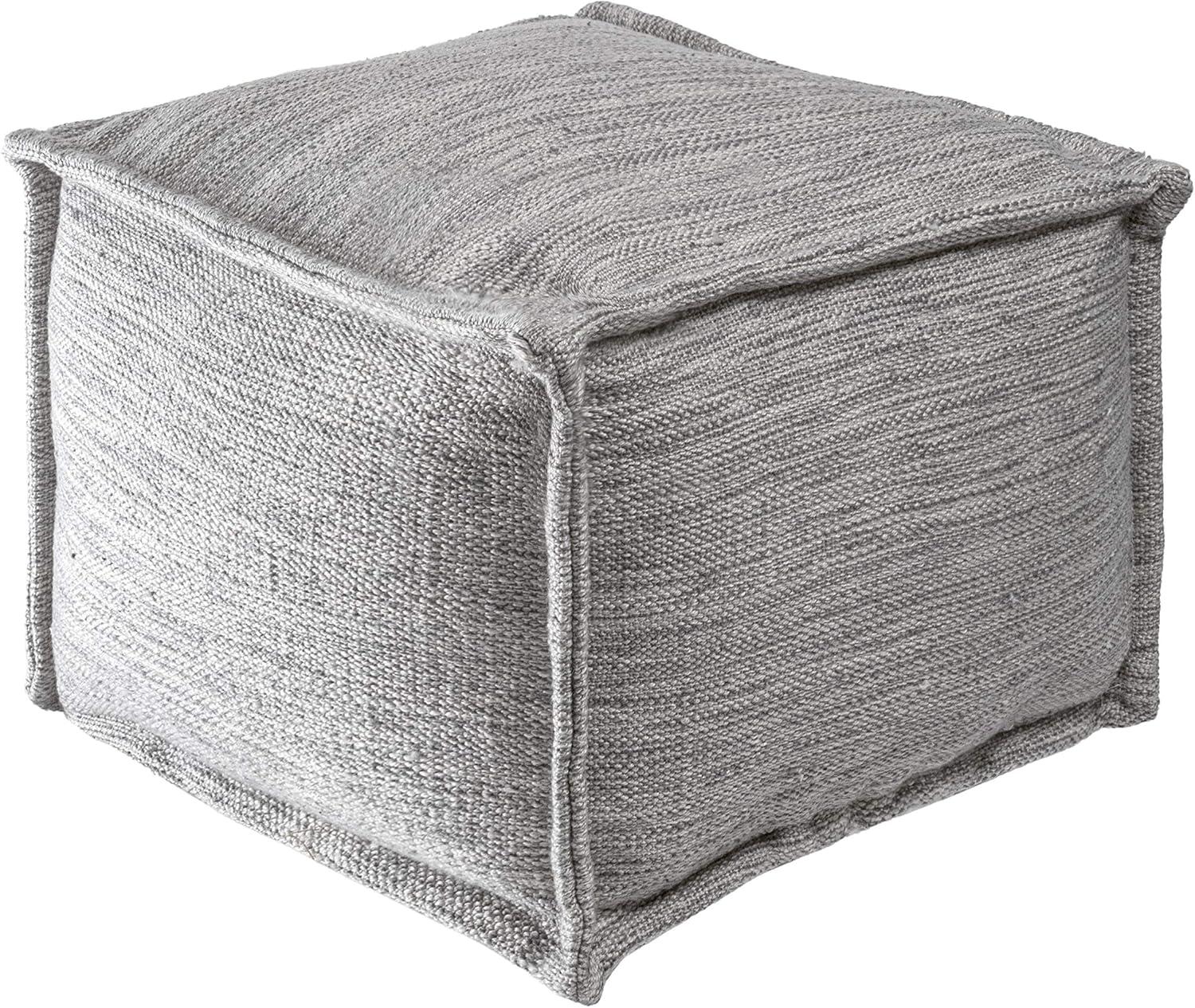 nuLOOM Sofia Casual Flatwoven Solid Indoor/Outdoor Ottoman Pouf