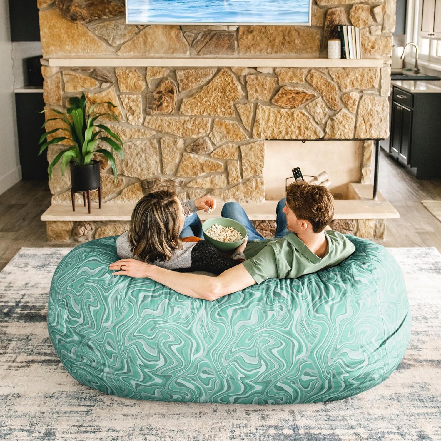 Groovy Green Extra Large Memory Foam Bean Bag Sofa