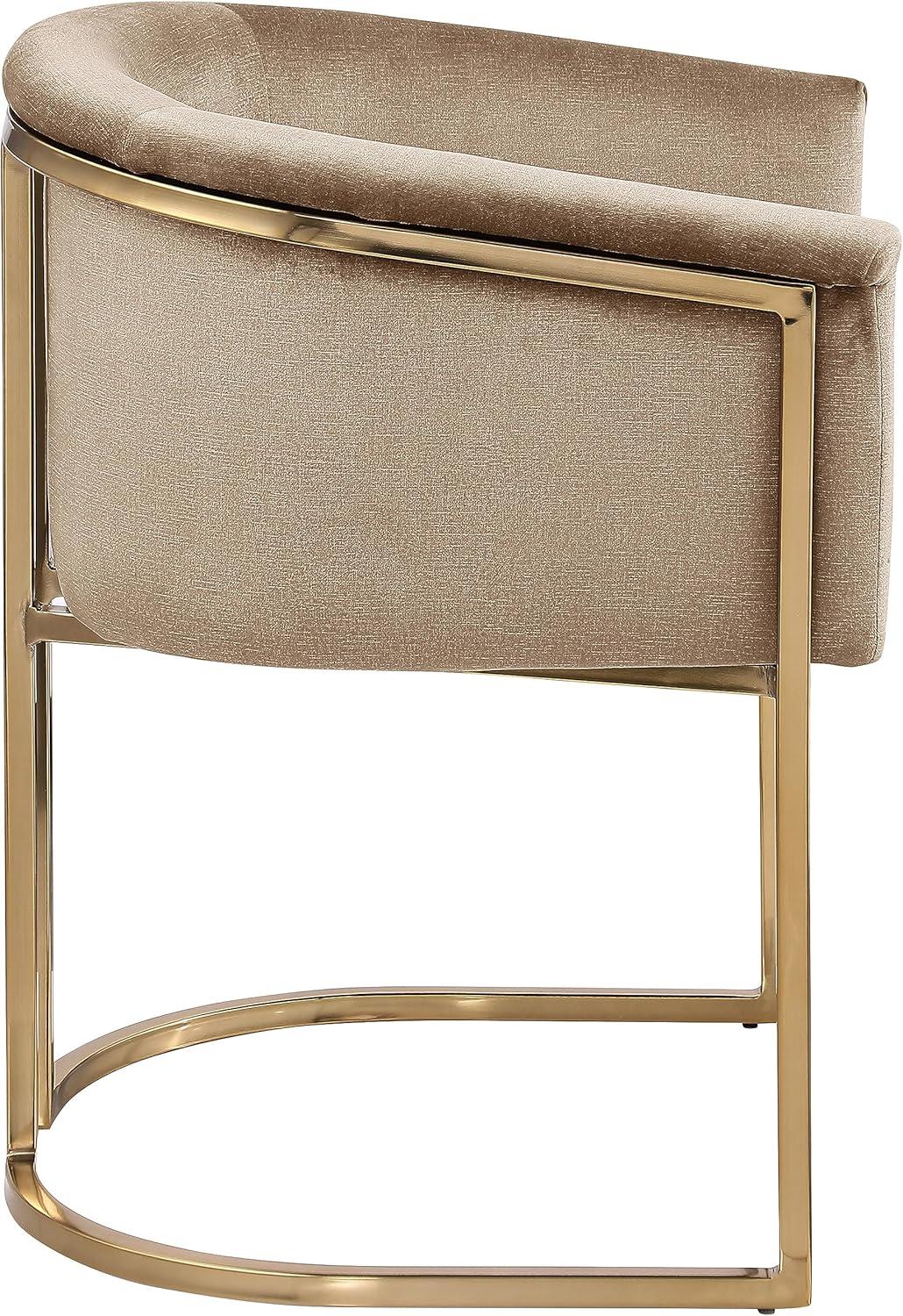 Meridian Furniture Tierra Beige Velvet Dining Chair