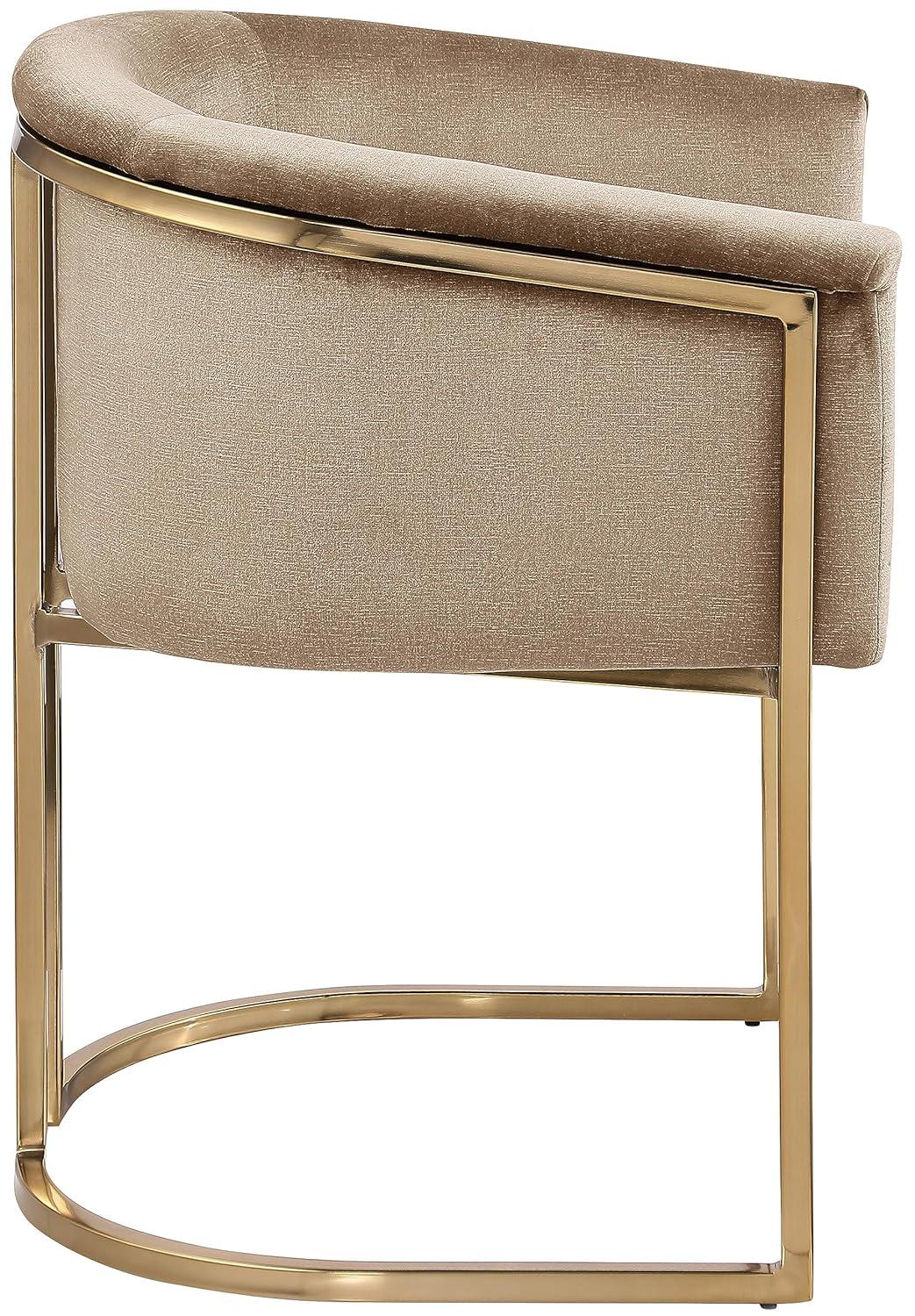 Meridian Furniture Tierra Beige Velvet Dining Chair