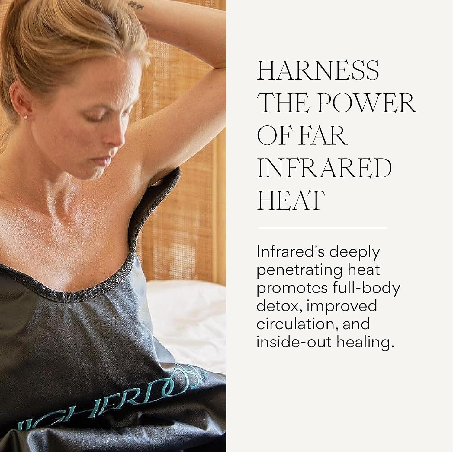 Black Portable Infrared Sauna Blanket with Adjustable Heat Settings