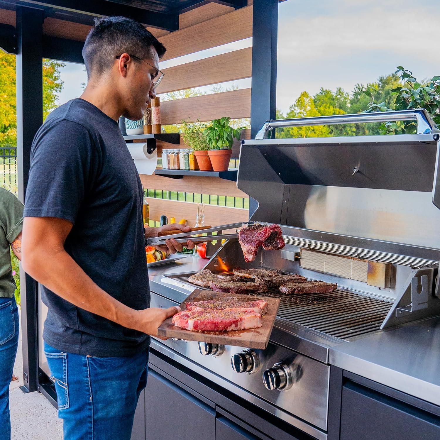 Backyard Discovery Fusion Flame Outdoor Kitchen, Grill, and Refrigerator