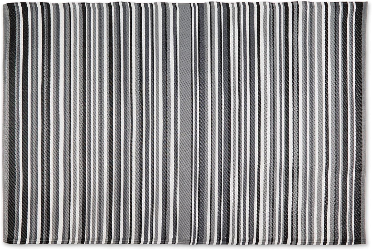 Urban Multi-Tone Stripe Reversible Synthetic Rug 4' x 6'